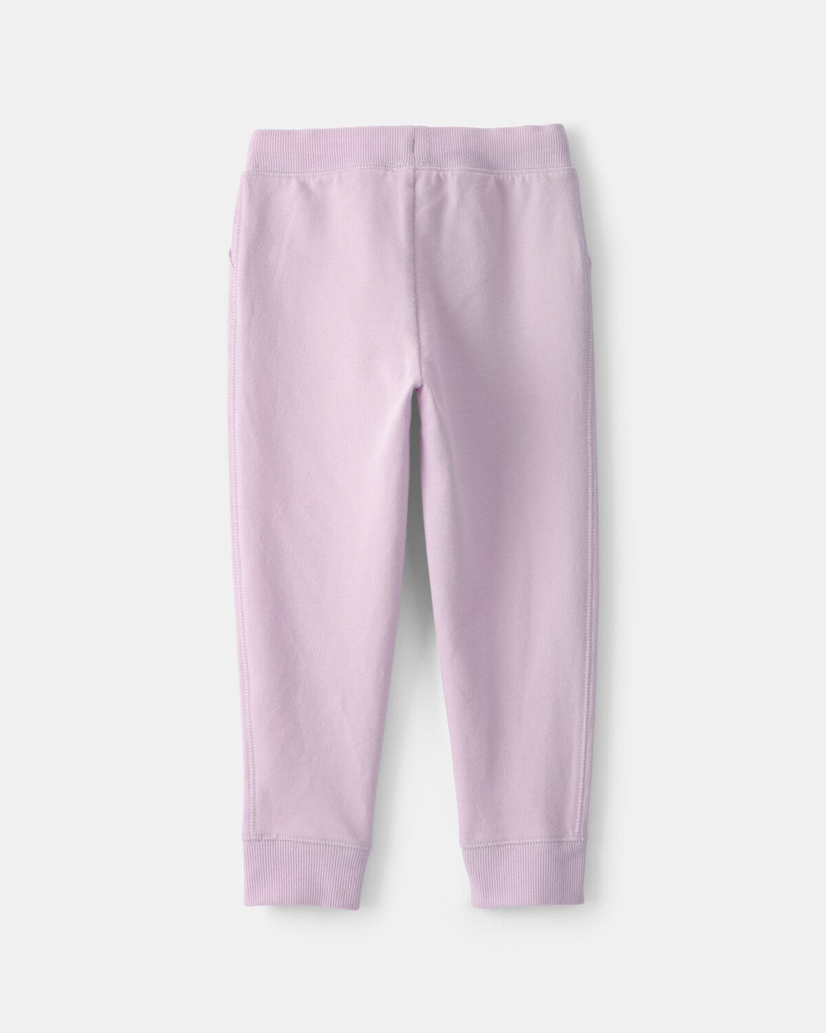 Toddler Girl Drawstring Knit Joggers - Purple - Image 2
