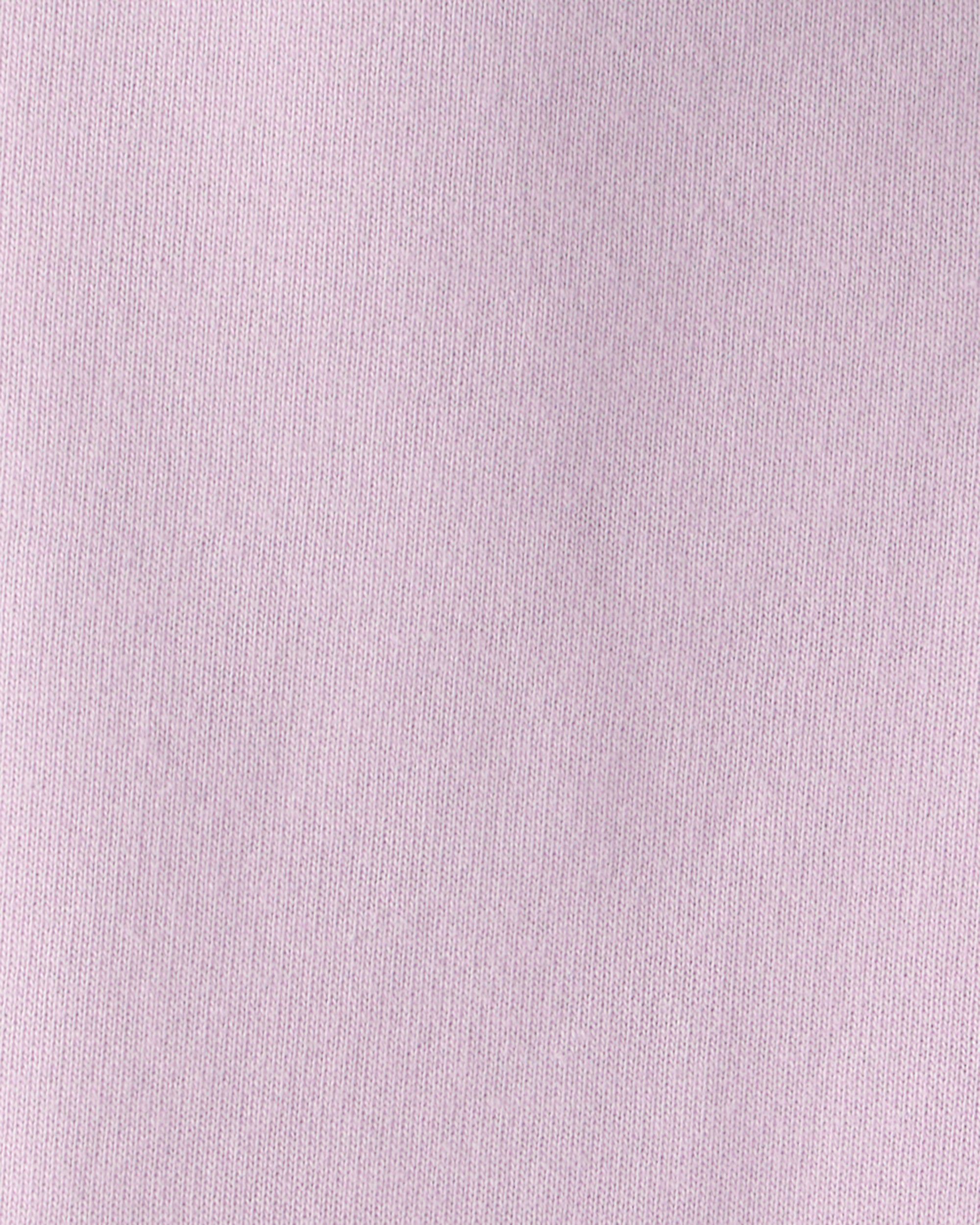 Toddler Girl Drawstring Knit Joggers - Purple - Image 4