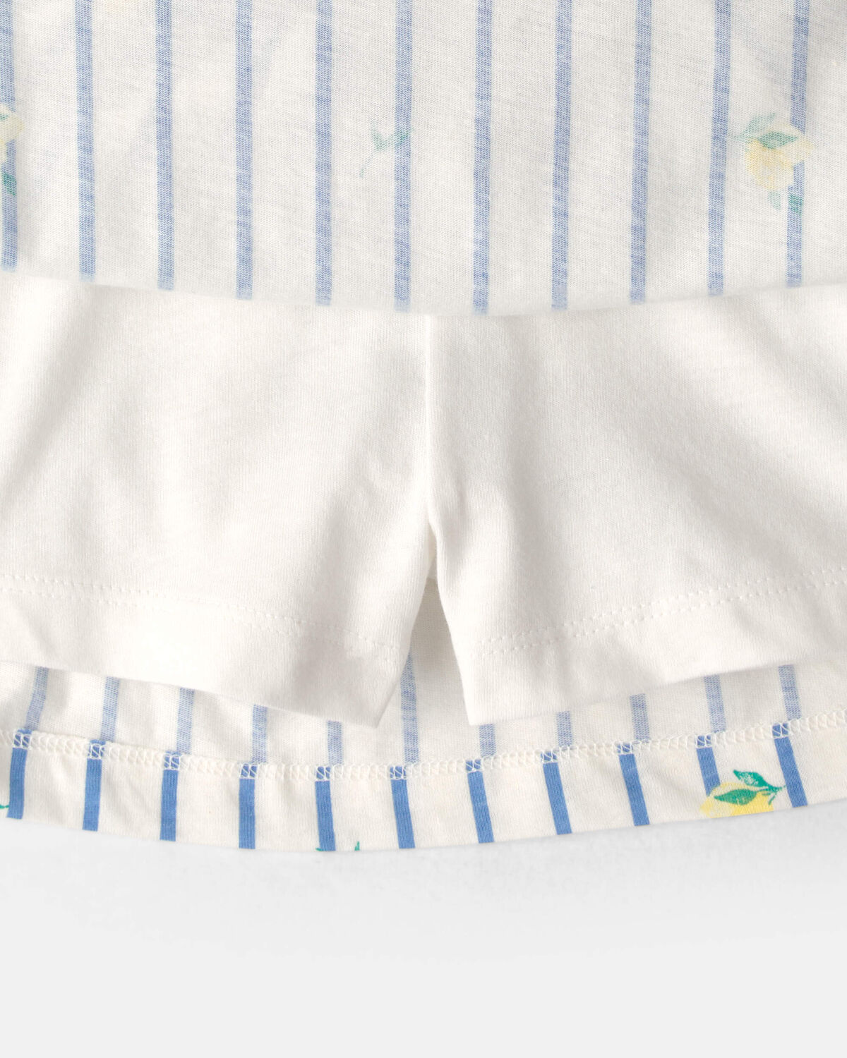 Toddler Girl Lemon Striped Skort - Blue/Ivory - Image 2