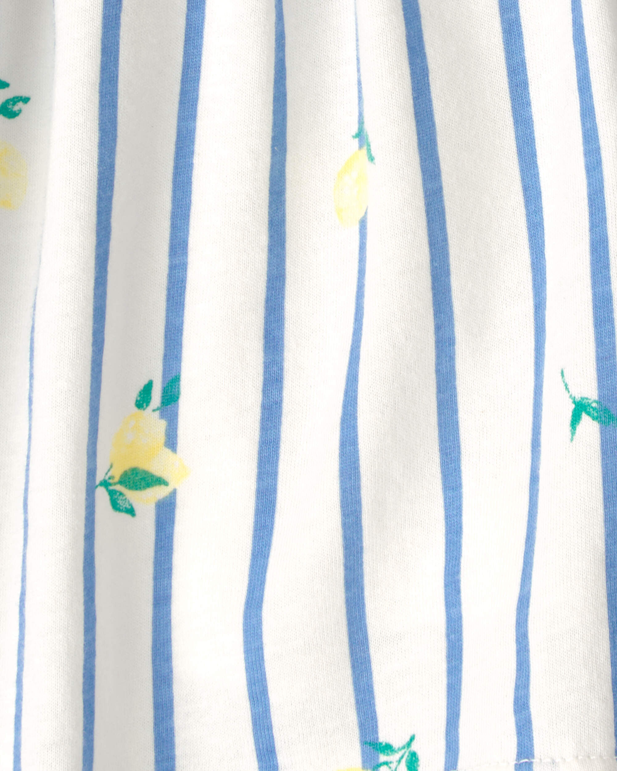 Toddler Girl Lemon Striped Skort - Blue/Ivory - Image 4