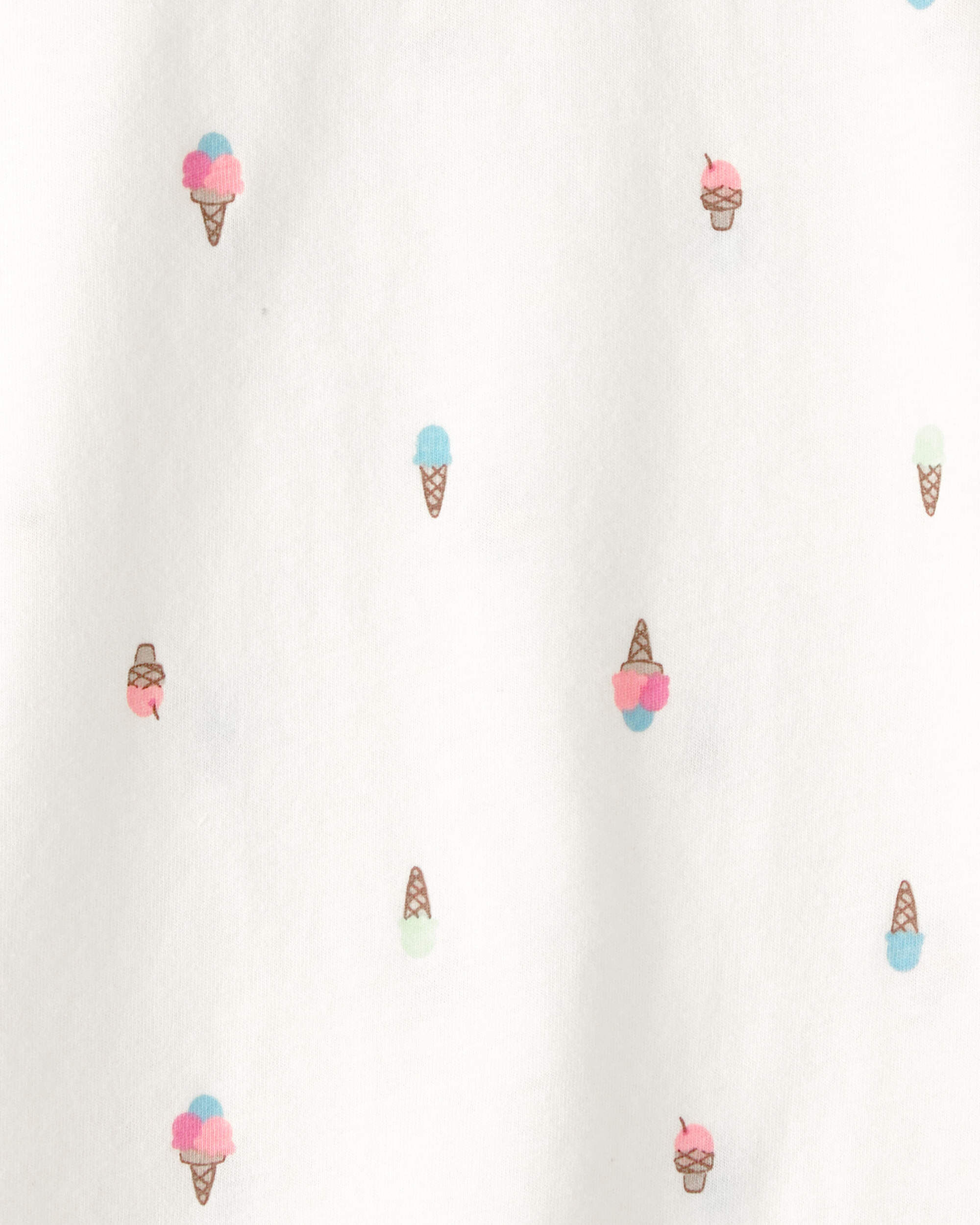 Toddler Girl Ice Cream Relaxed Top - Ivory - Image 3