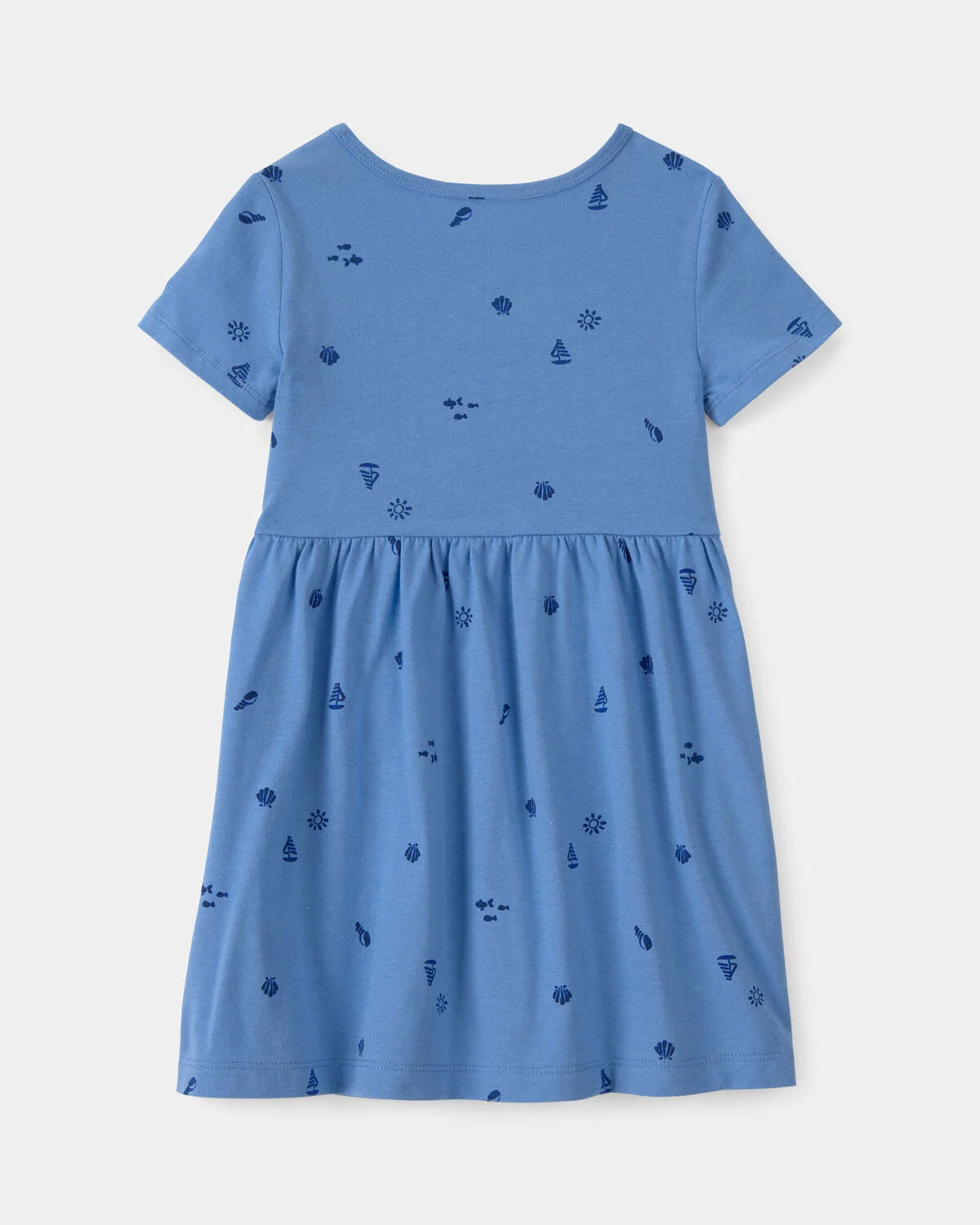 Toddler Girl Seashell Short-Sleeve Dress - Blue - Image 2