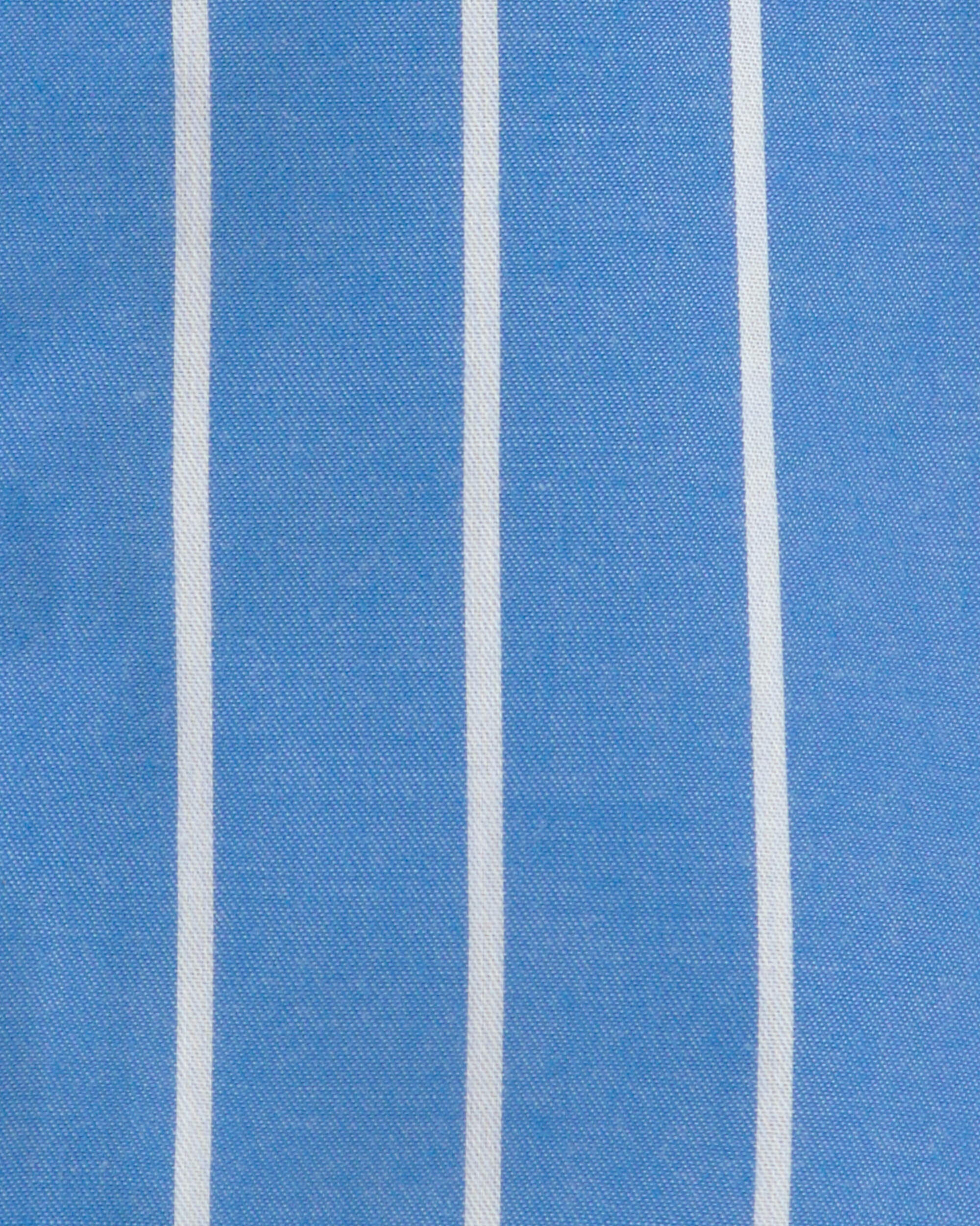 Toddler Boy Striped Loose Fit 2-Piece Pajama Set - Blue - Image 5