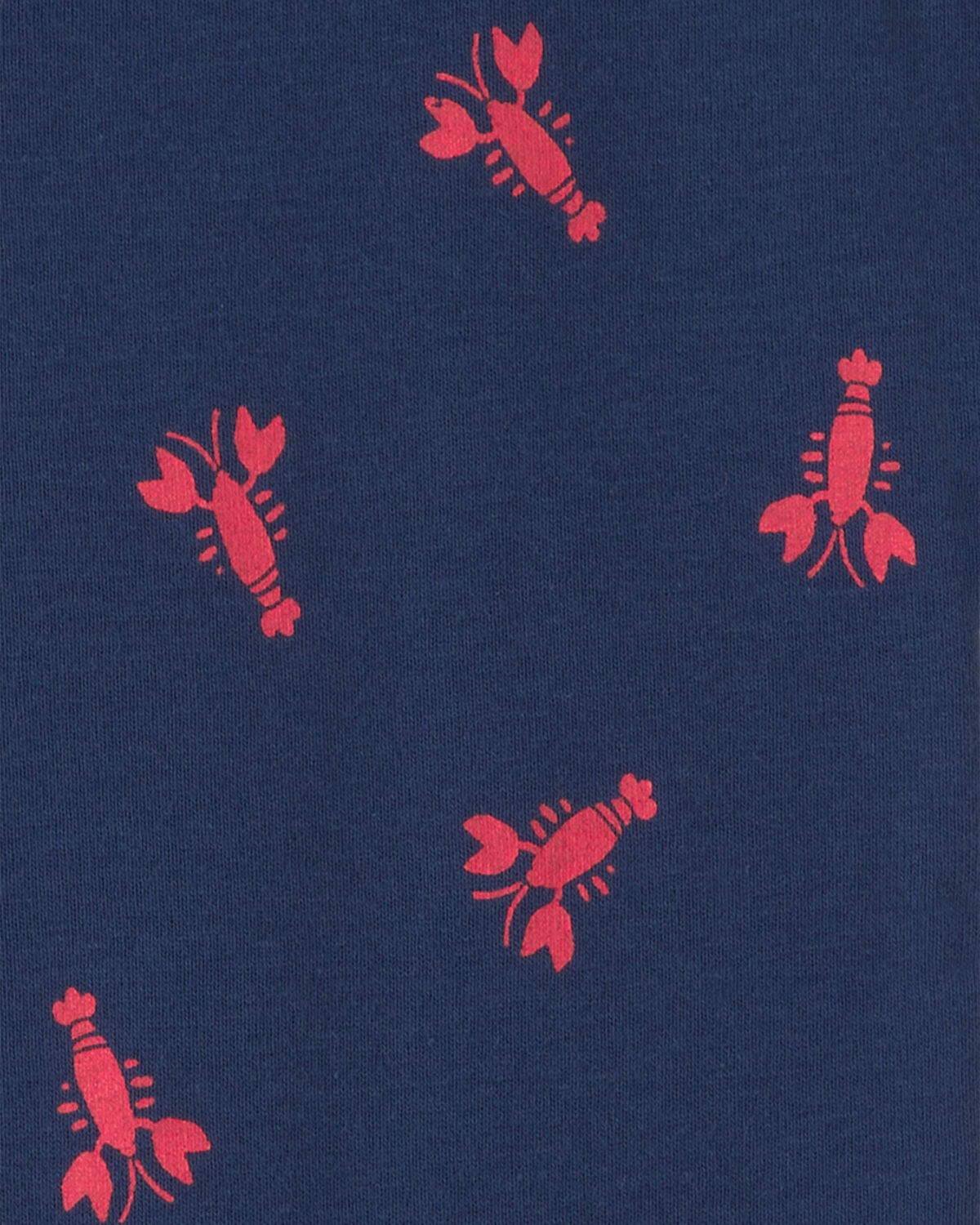 Toddler Boy Lobster 100% Cotton Snug Fit 1-Piece Pajama - Blue - Image 3