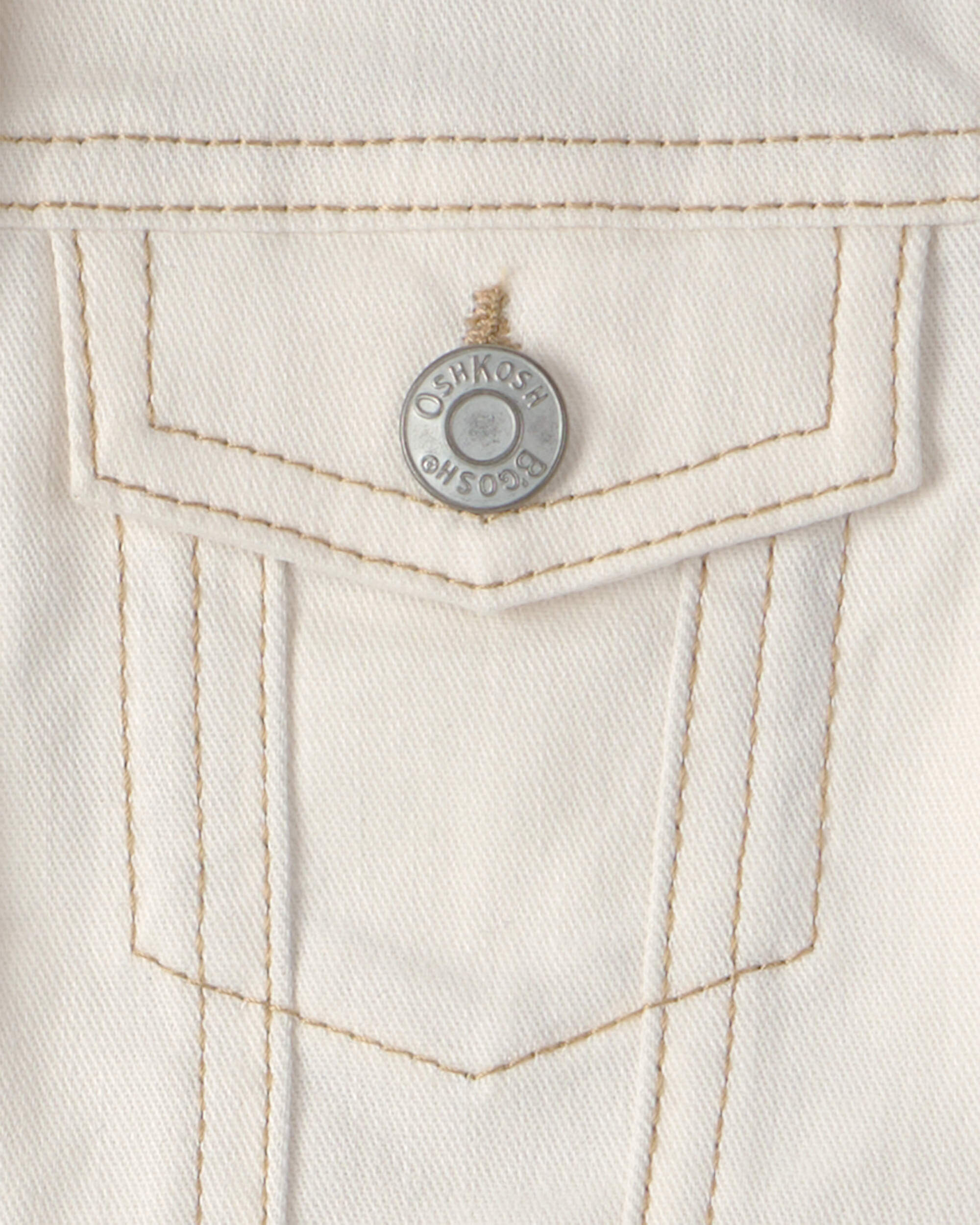 Toddler Girl Twill Jacket - Ivory - Image 4
