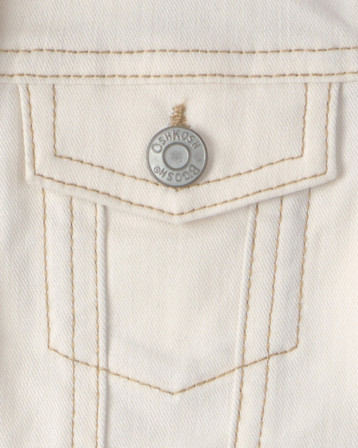 Toddler Girl Twill Jacket - Ivory - Image 3
