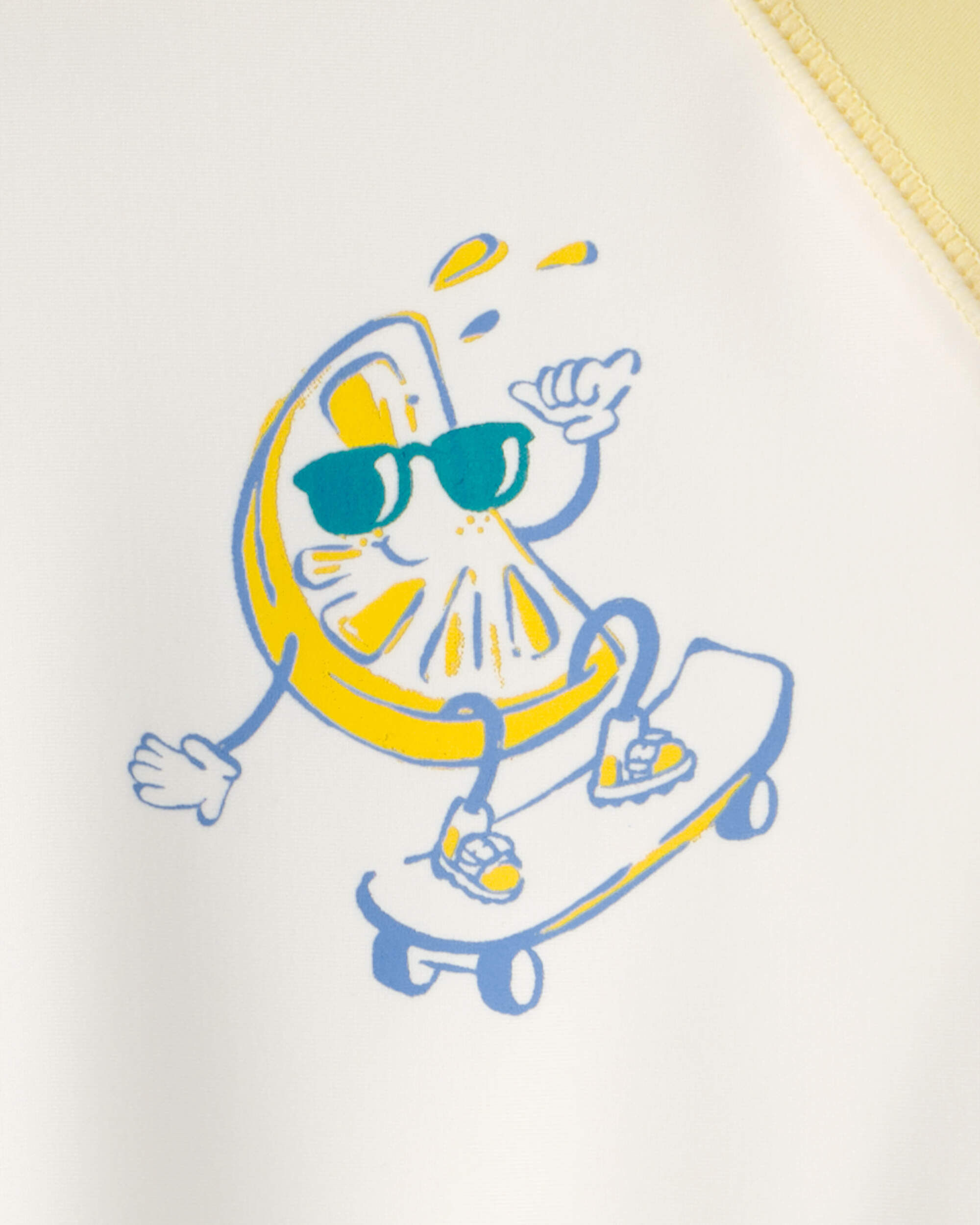 Toddler Boy Lemon Long-Sleeve Rashguard - Yellow/White - Image 4
