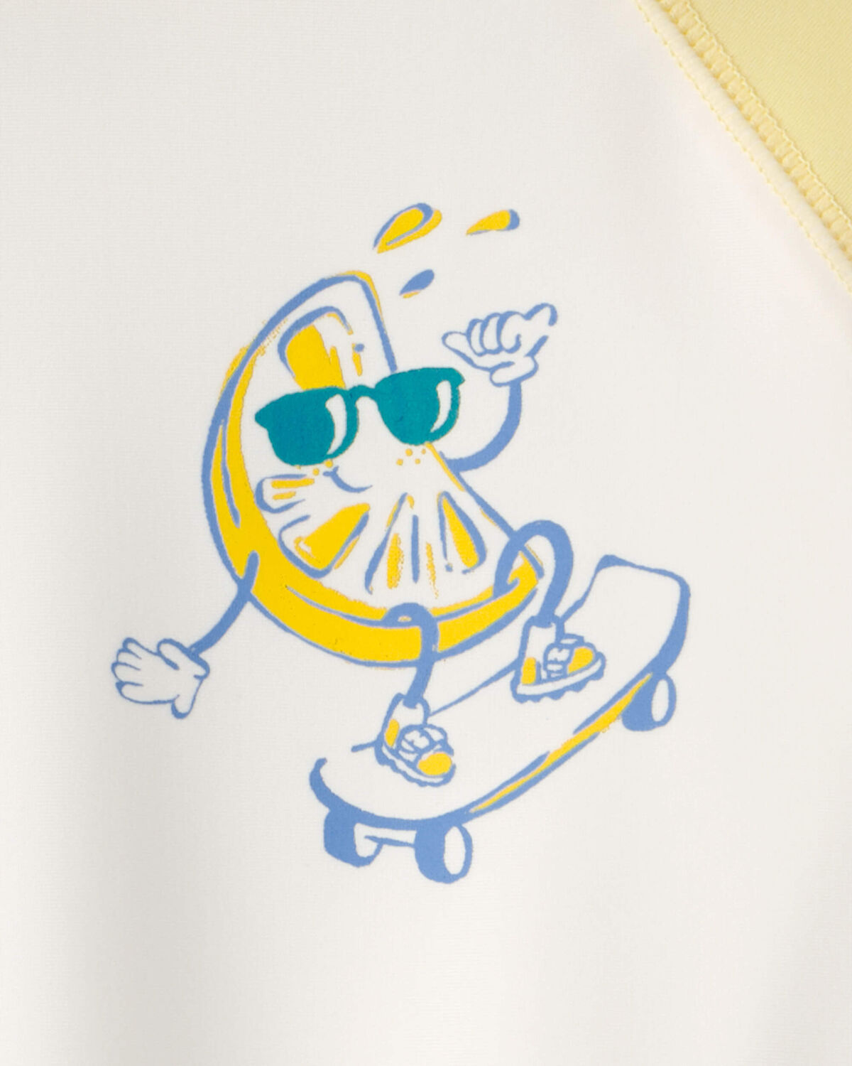 Toddler Boy Lemon Long-Sleeve Rashguard - Yellow/White - Image 3