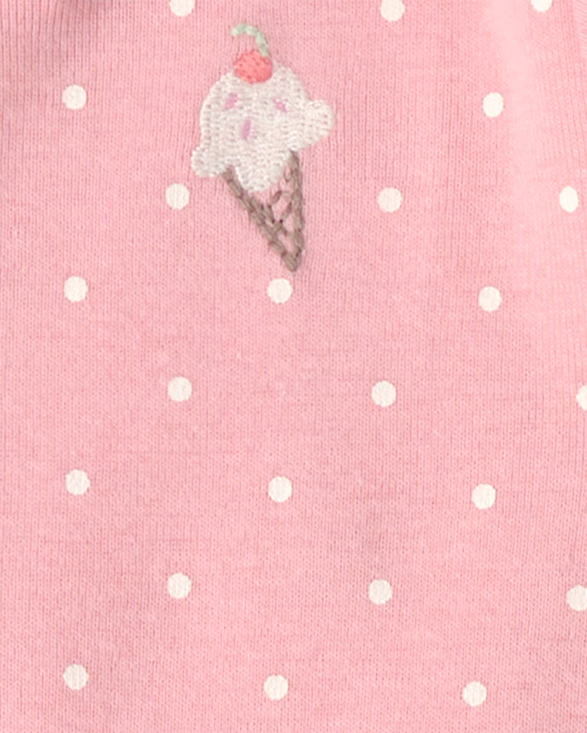 Toddler Girl 2-Pack Ice Cream Truck 100% Cotton Snug Fit 1-Piece Pajama - Pink/Ivory - Image 4