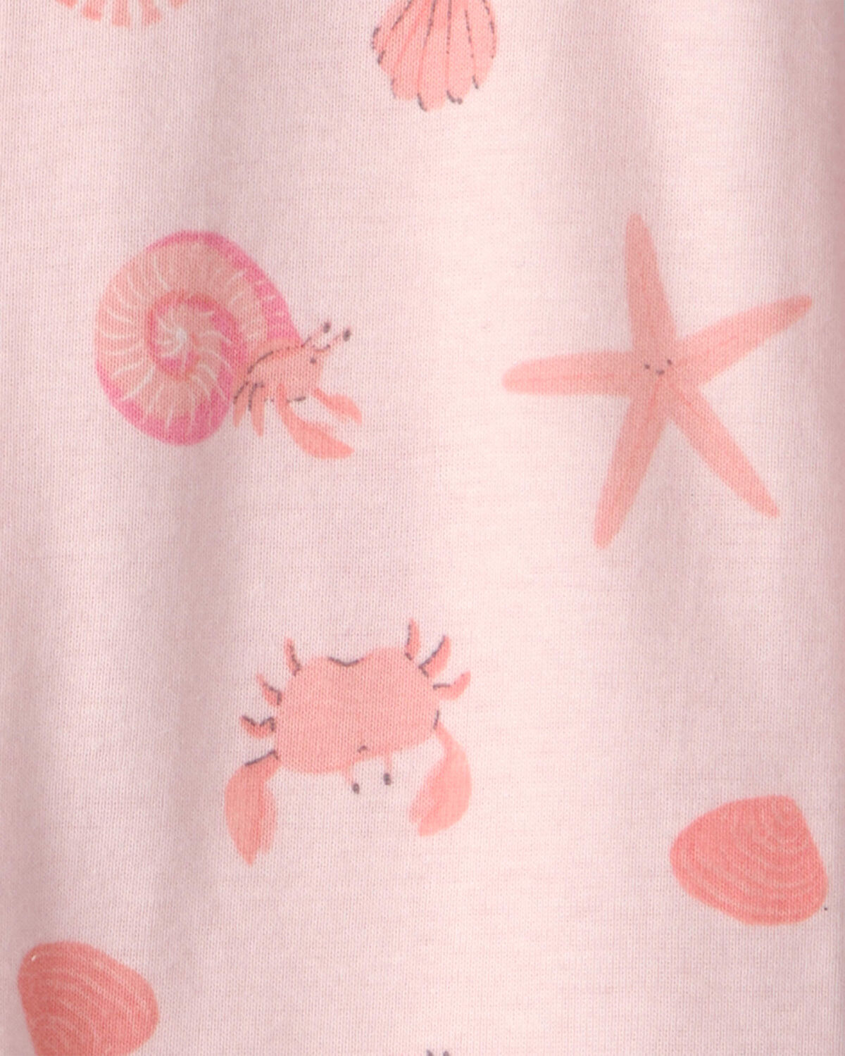Toddler Girl Shell 100% Cotton Snug Fit 1-Piece Pajama - Pink - Image 2