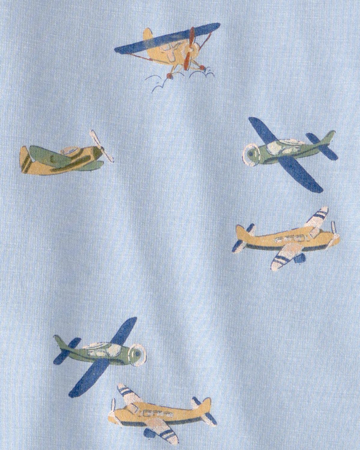 Toddler Boy Plane PurelySoft 2-Piece Pajama Set - Blue - Image 4