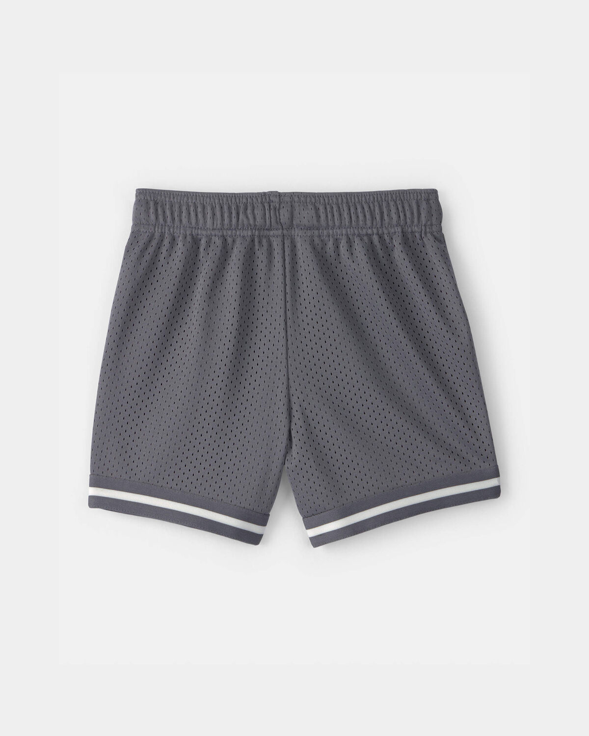 Toddler Boy Stripe Mesh Active Shorts - Grey - Image 2