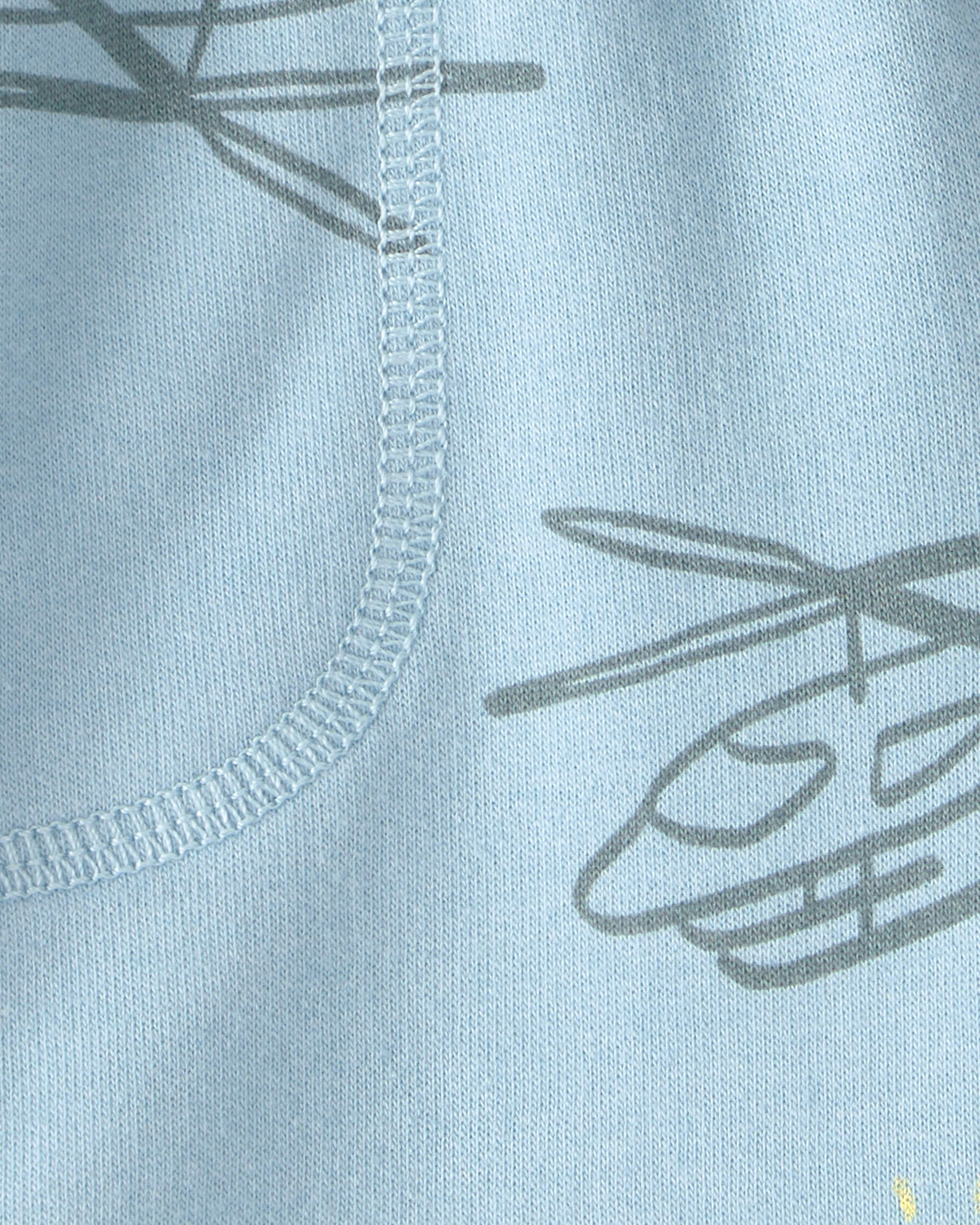 Toddler Boy Helicopter French Terry Shorts - Blue - Image 4