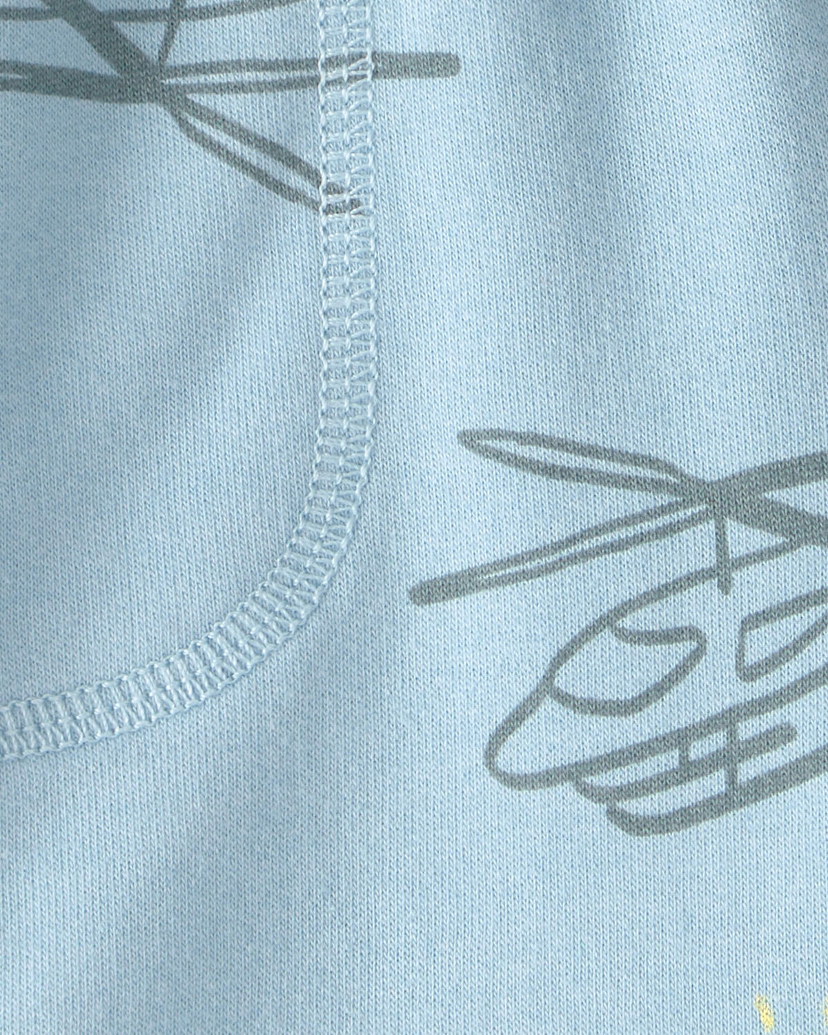 Toddler Boy Helicopter French Terry Shorts - Blue - Image 3