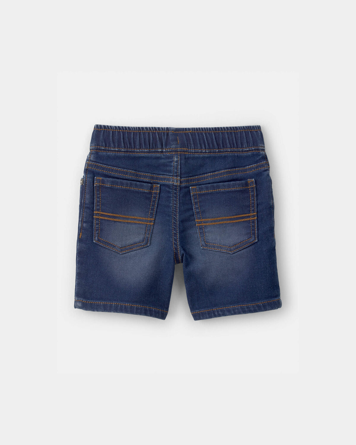 Toddler Boy Denim Drawstring Shorts - Dark Wash - Image 2