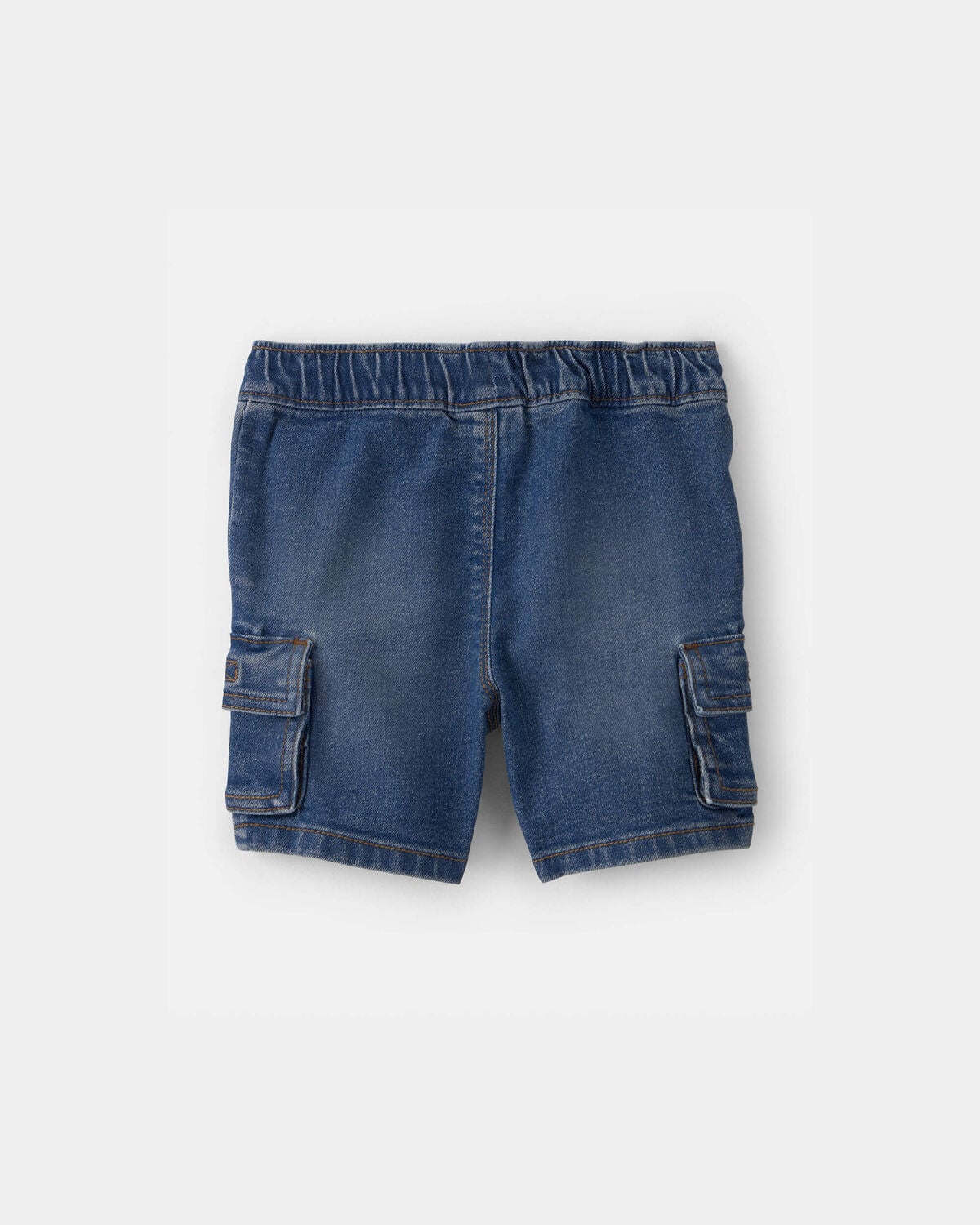 Toddler Boy Denim Drawstring Cargo Shorts - Dark Wash - Image 2