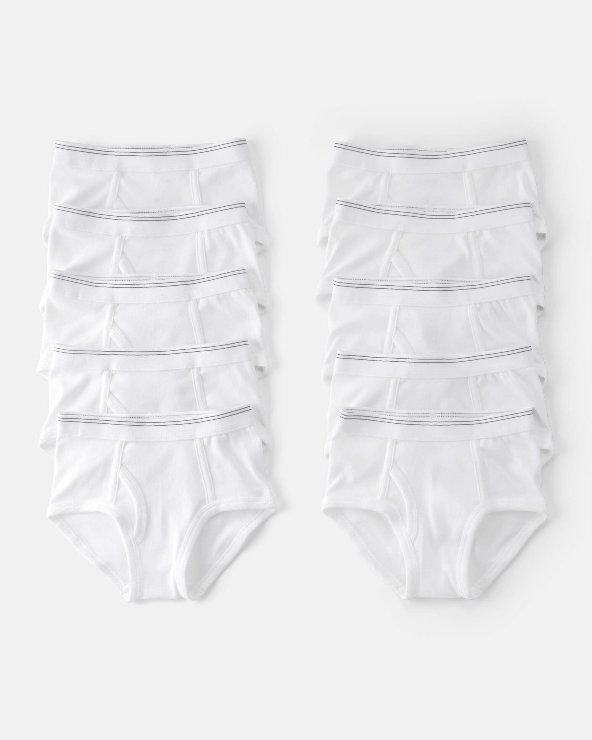 Toddler Boy 10-Pack Brief Underwear - White - Image 2