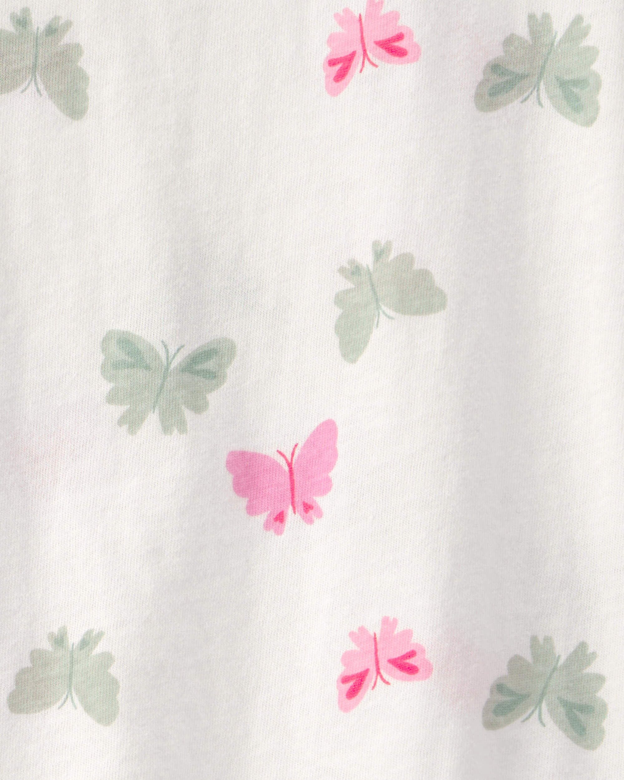 Toddler Girl Butterfly Relaxed Top - Ivory - Image 3