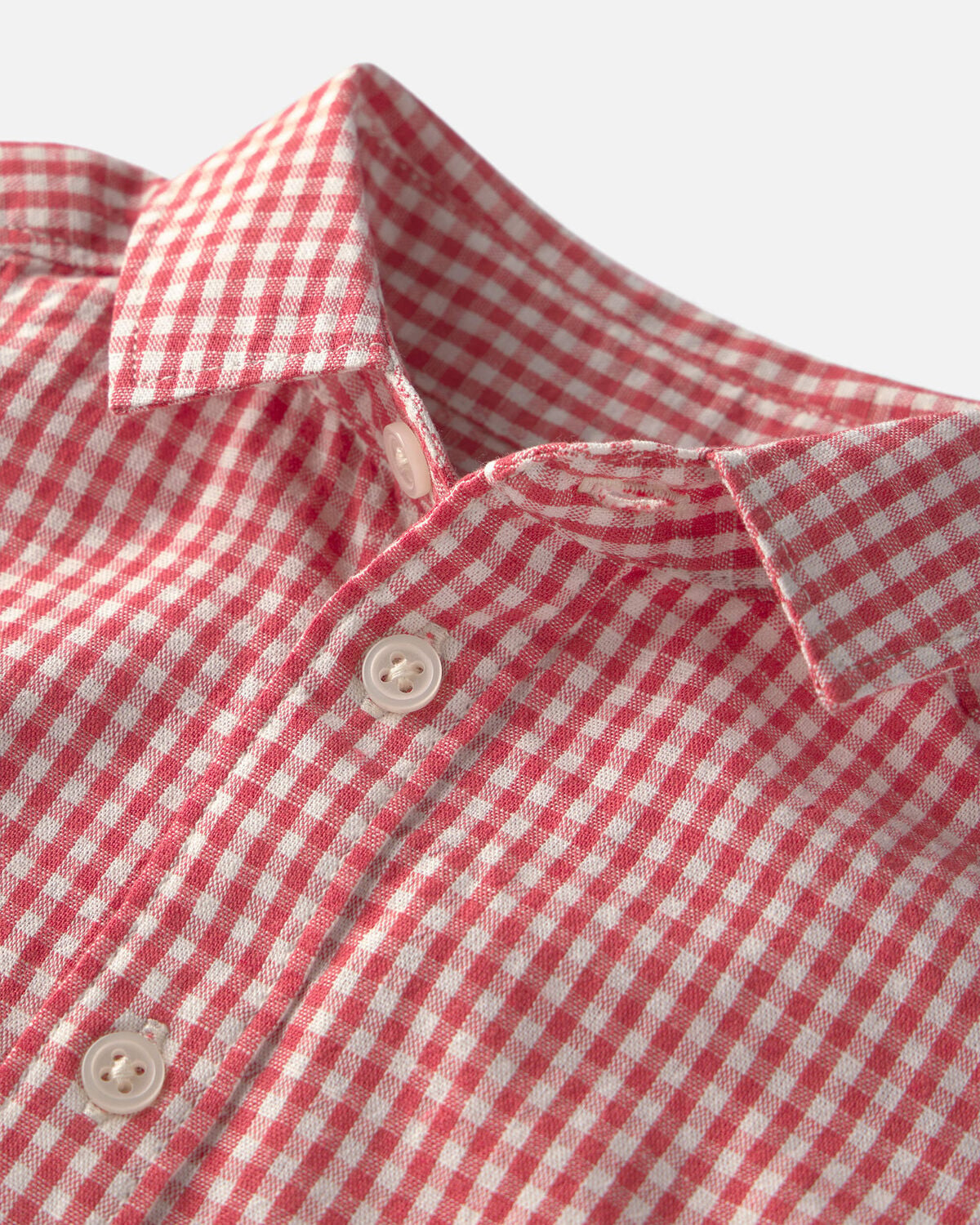 Toddler Boy 2-Piece Top & Short Set Made with Organic Cotton in Red Gingham - Image 6