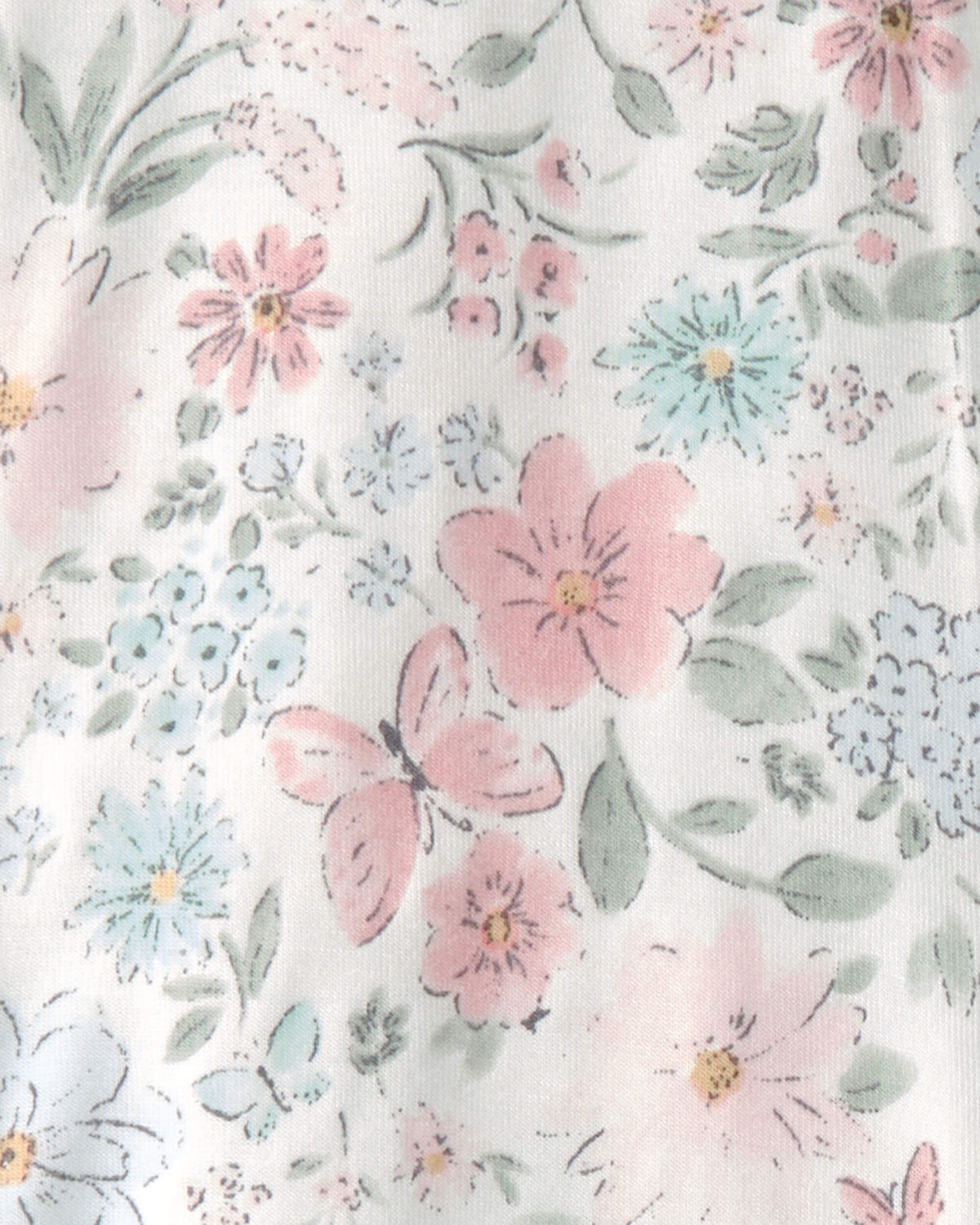 Toddler Girl Butterfly Garden PurelySoft 1-Piece Pajama - Image 3