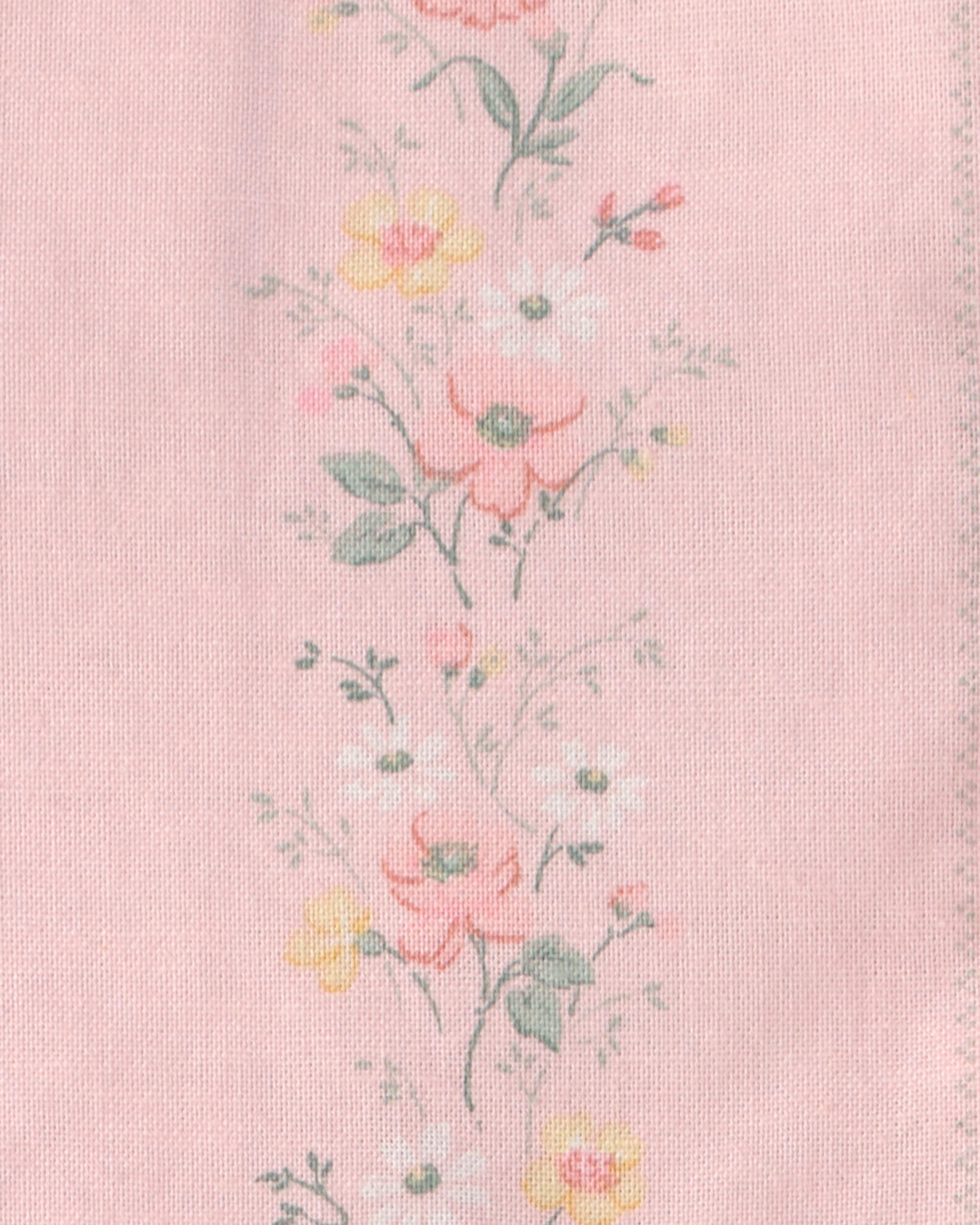 Toddler Girl Ruffle Dress Made with Organic Cotton in Spring Garden Print - Image 5