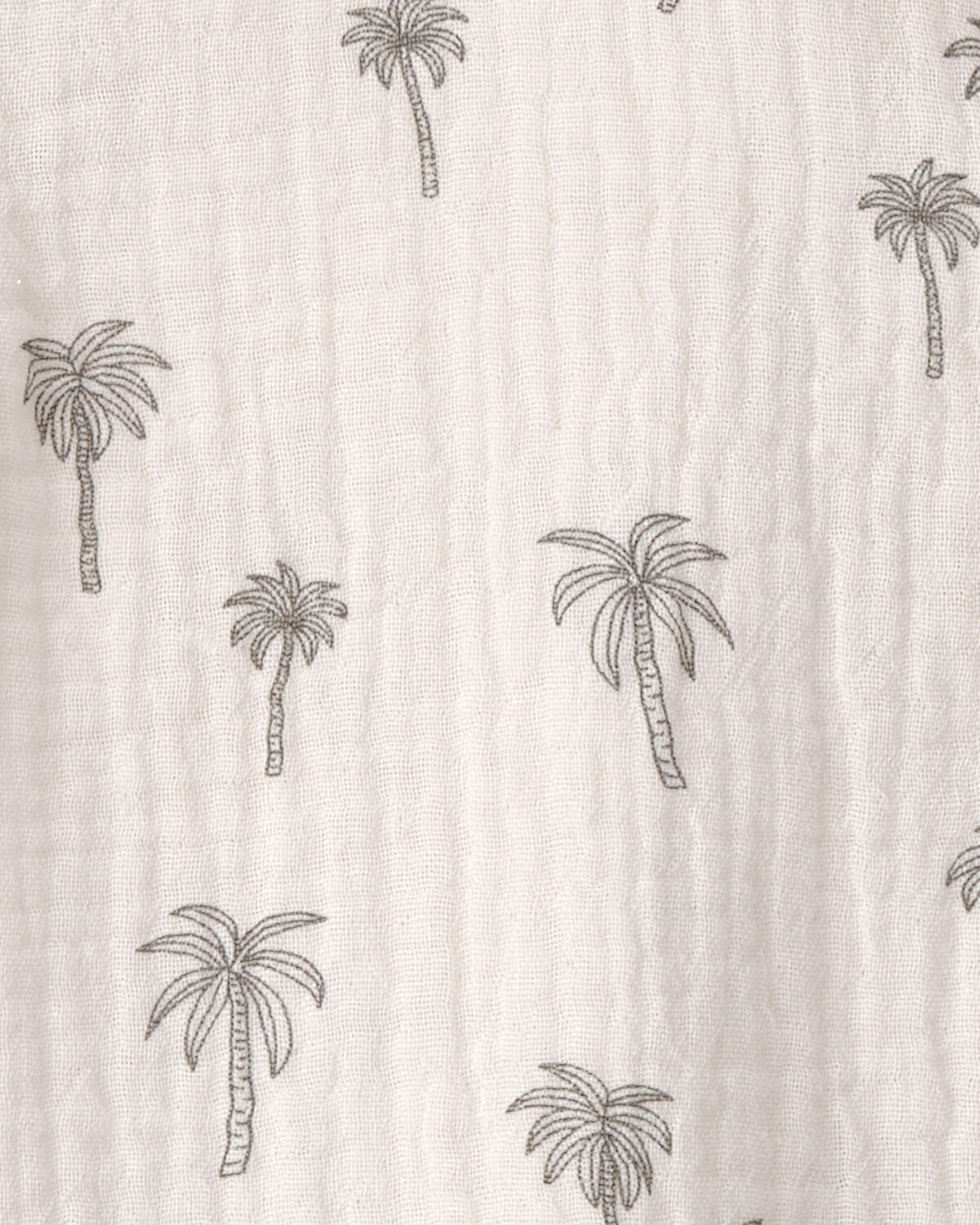 Toddler Boy 2-Piece Organic Cotton Gauze Top & Short Set in Palm Trees - Image 6