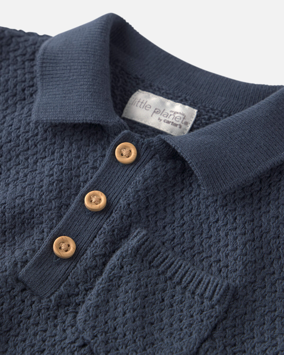 Toddler Boy 2-Piece Organic Cotton Sweater Knit Top & Short Set - Image 2