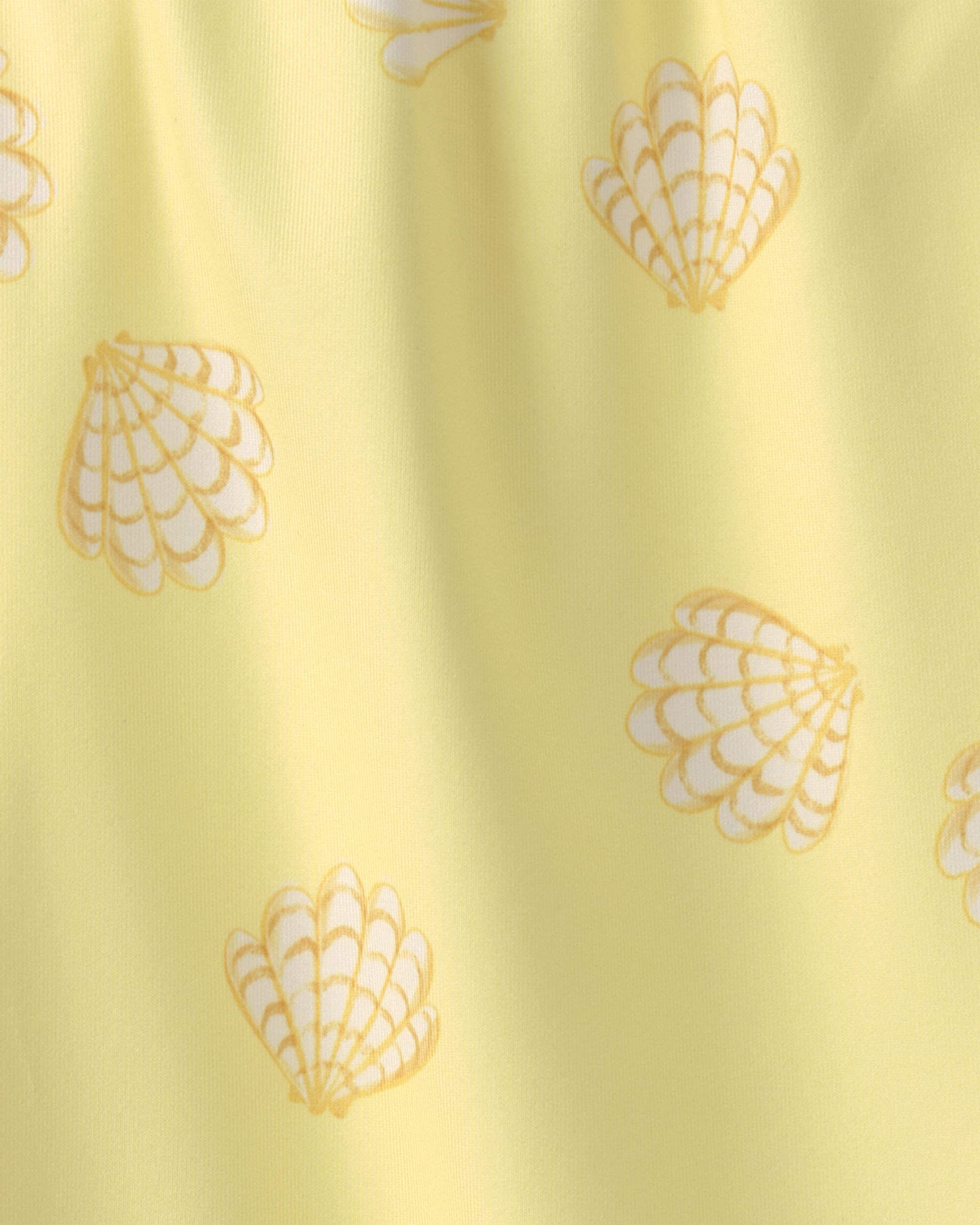 Toddler Girl Shell Swim Dress Coverup - Yellow - Image 4