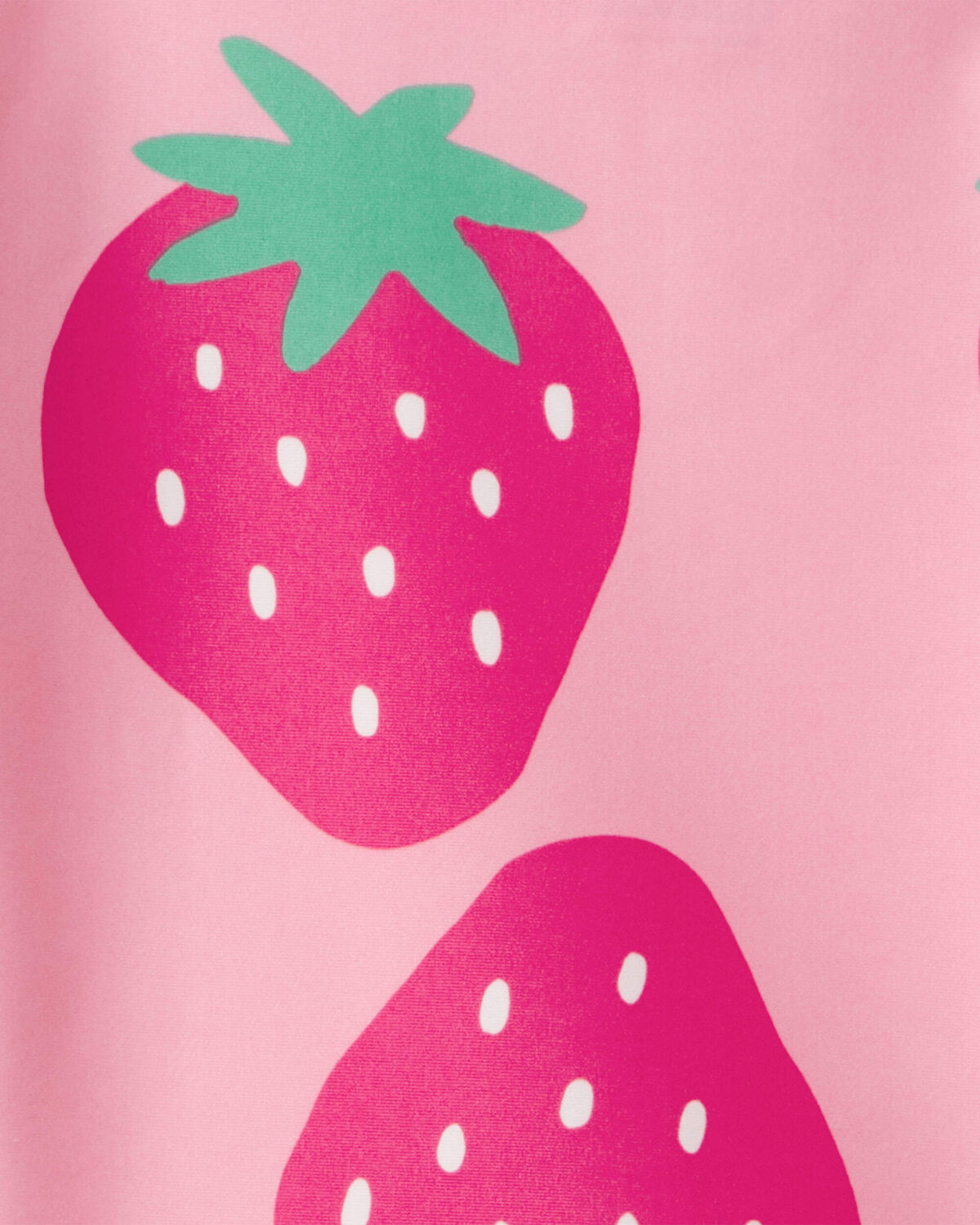 Toddler Girl 3-Piece Strawberry Rashguard Swimsuit Set - Pink - Image 4