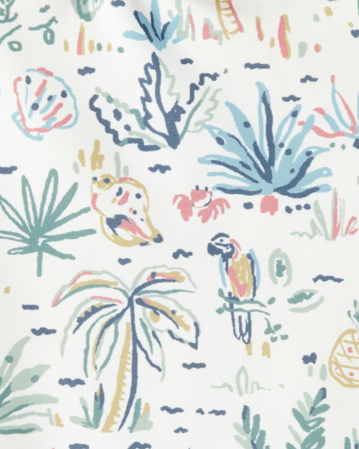 Toddler Girl Recycled Swimsuit in Tropical Paradise - Image 4