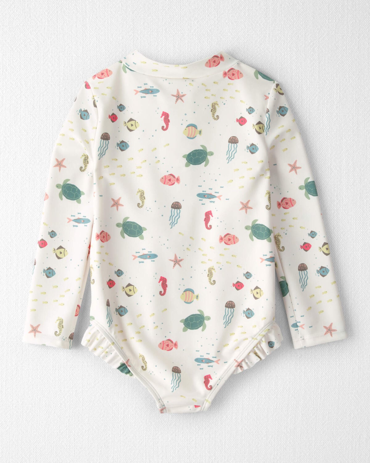 Toddler Girl Recycled Rashguard Swimsuit in Under the Sea - Image 4