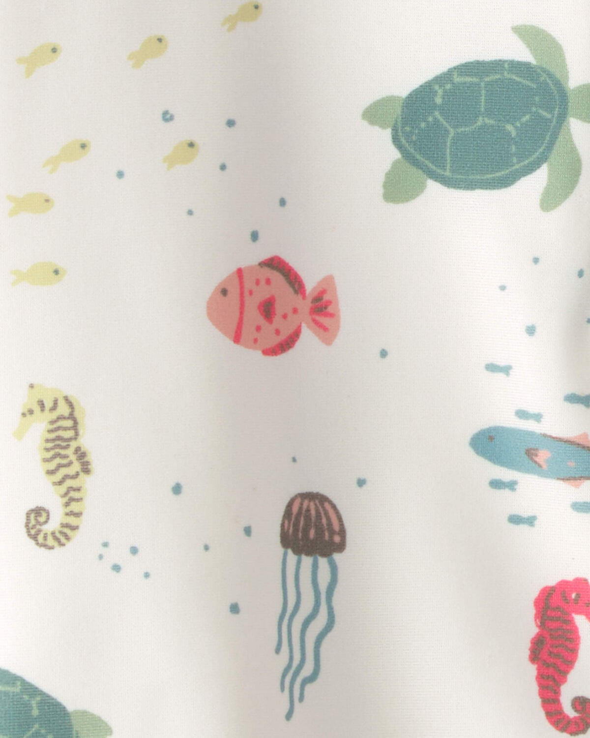 Toddler Girl Recycled Rashguard Swimsuit in Under the Sea - Image 5