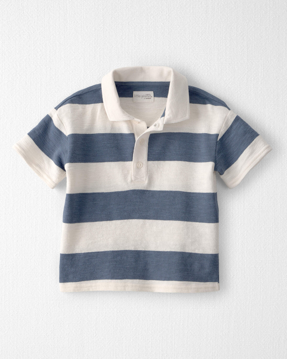 Toddler Boy Polo Shirt Made with Organic Cotton in Stripes