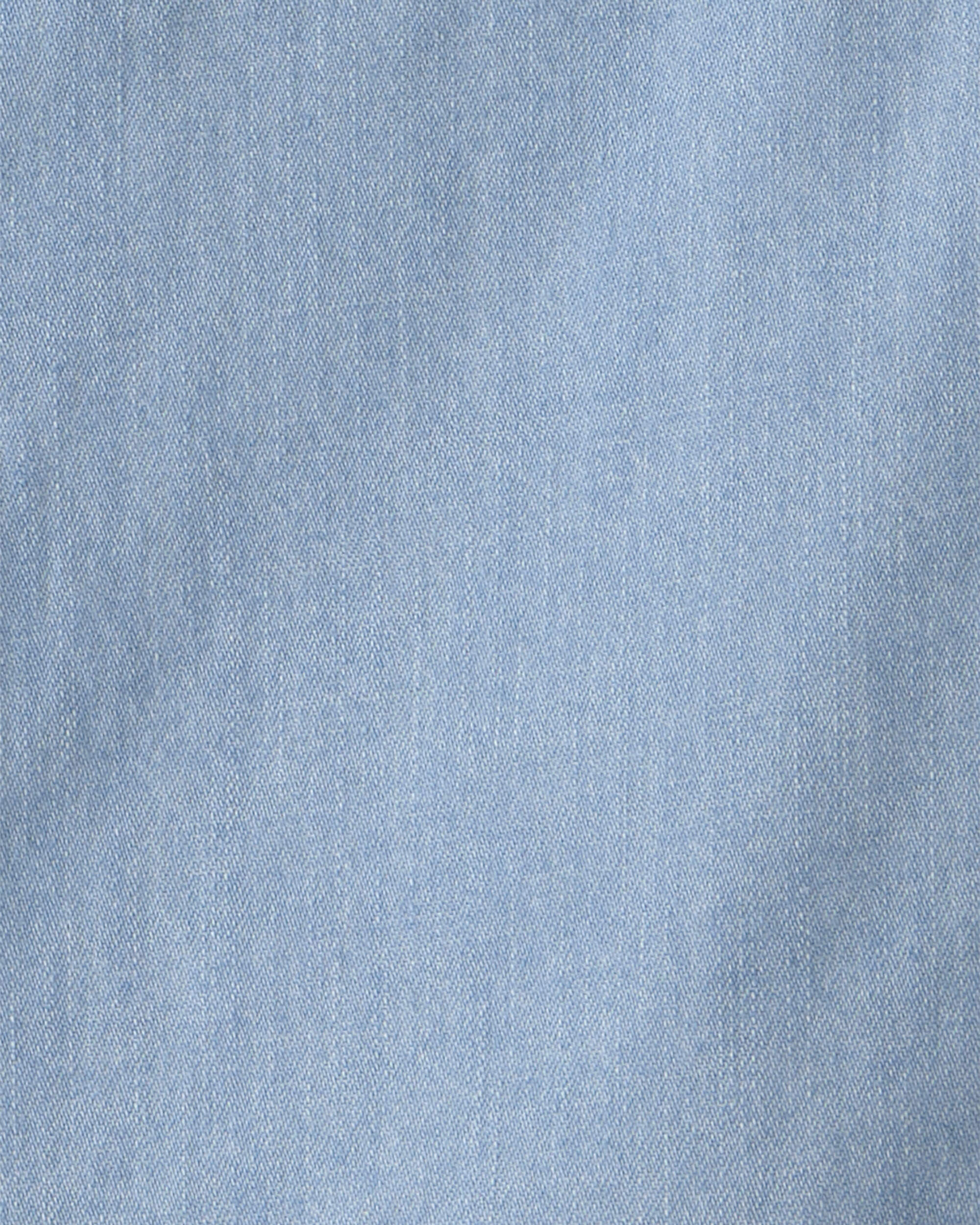 Toddler Boy Organic Cotton Chambray Button-Down Top - Image 4