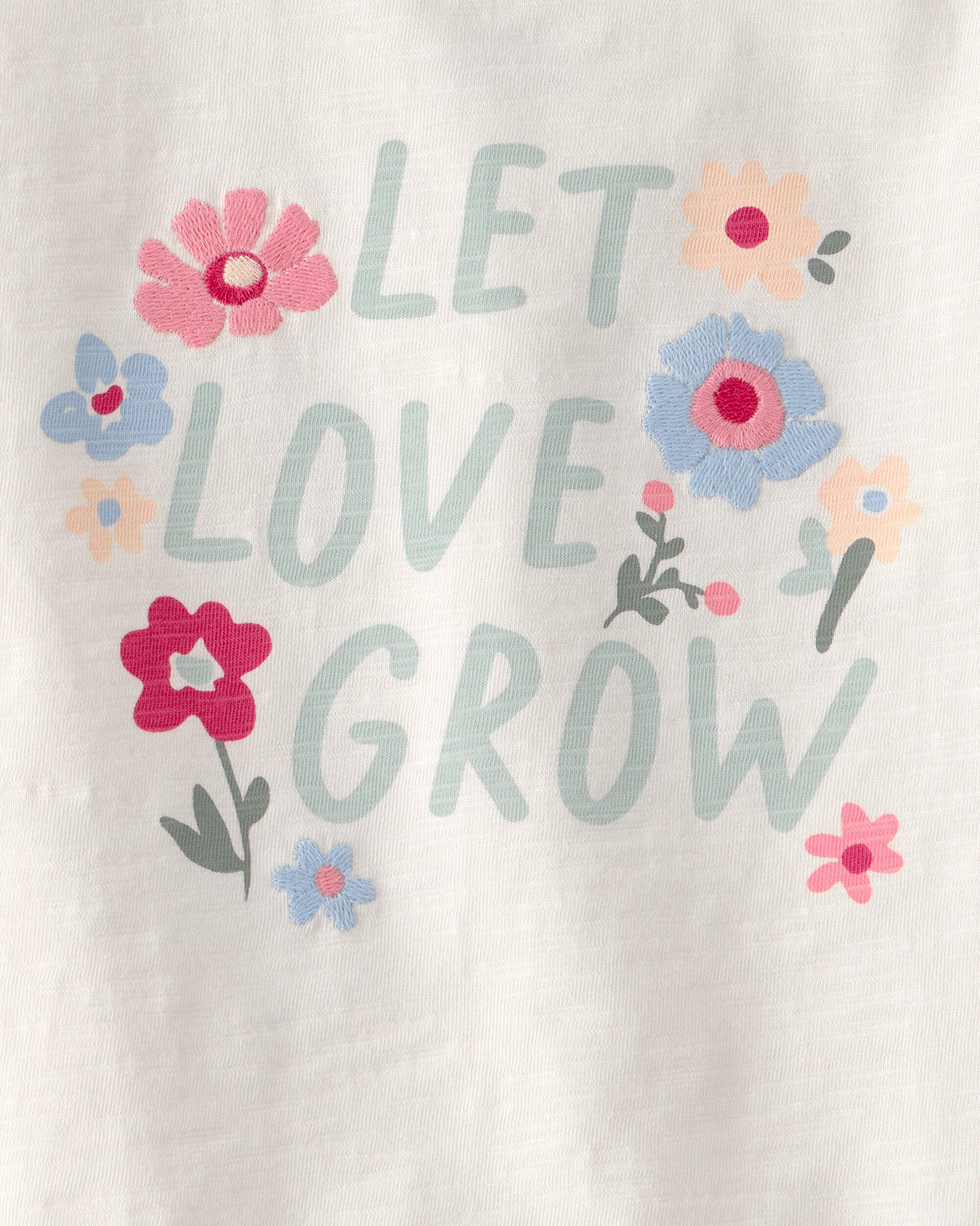 Toddler Girl Organic Cotton 'Let Love Grow' Boxy Tee - Image 4