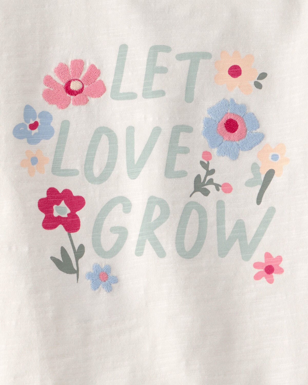 Toddler Girl Organic Cotton 'Let Love Grow' Boxy Tee - Image 3