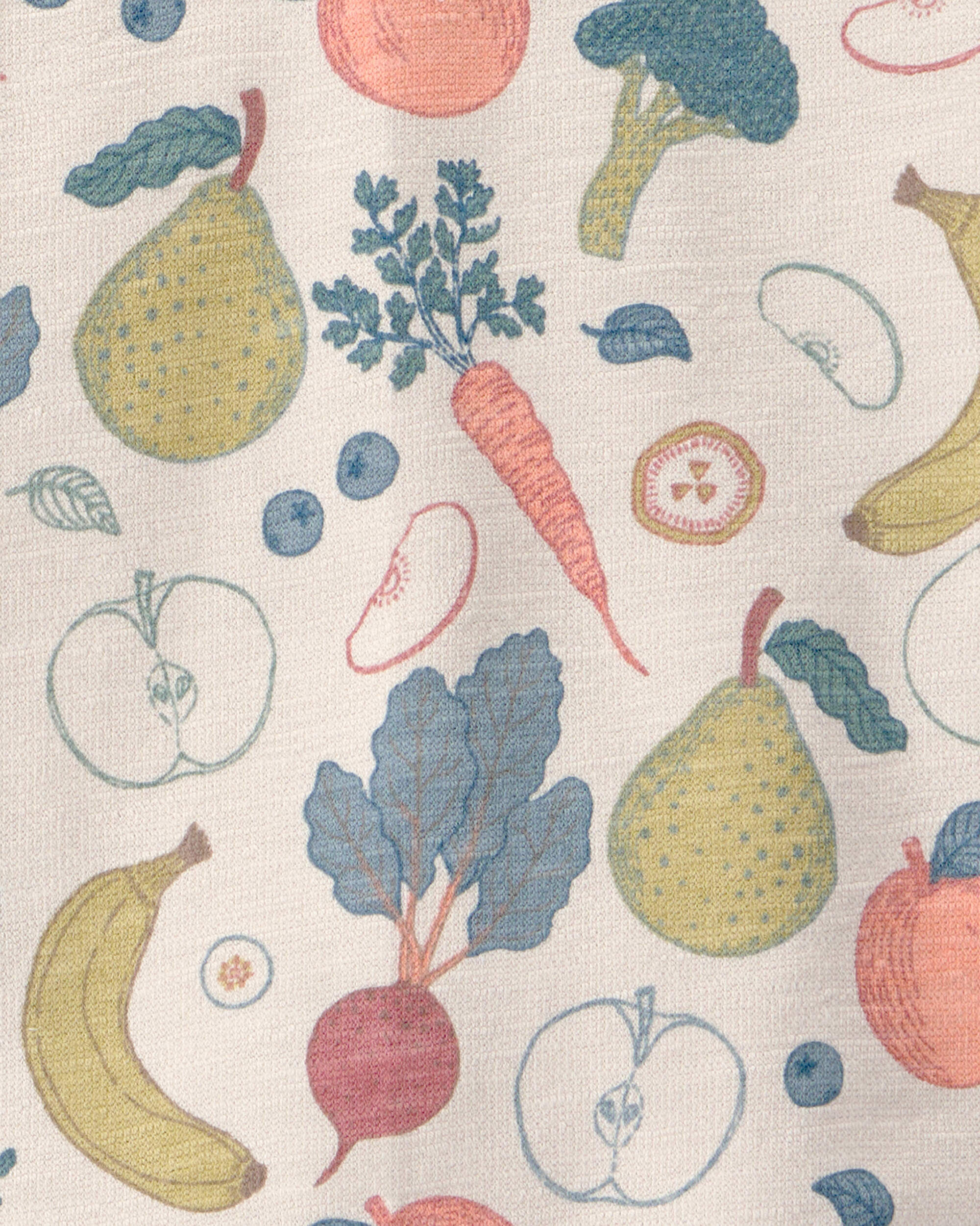 Toddler Organic Cotton Set in Veggie Fruit Print - Image 6