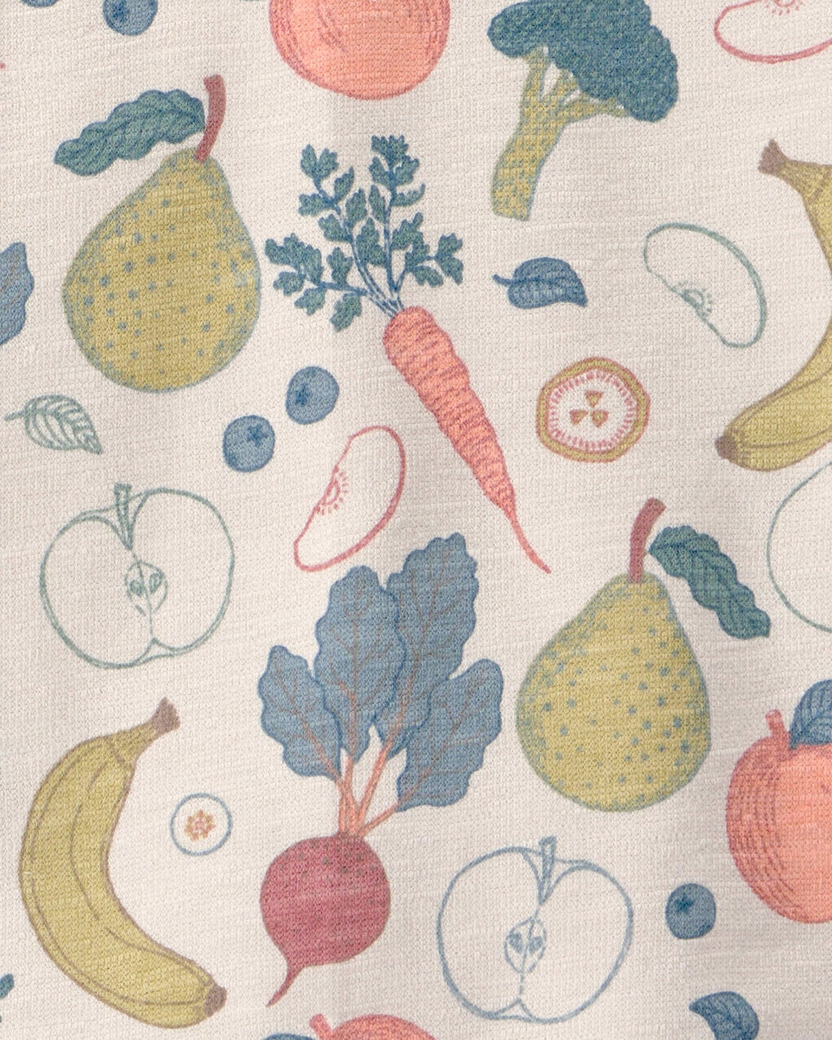 Toddler Organic Cotton Set in Veggie Fruit Print - Image 4