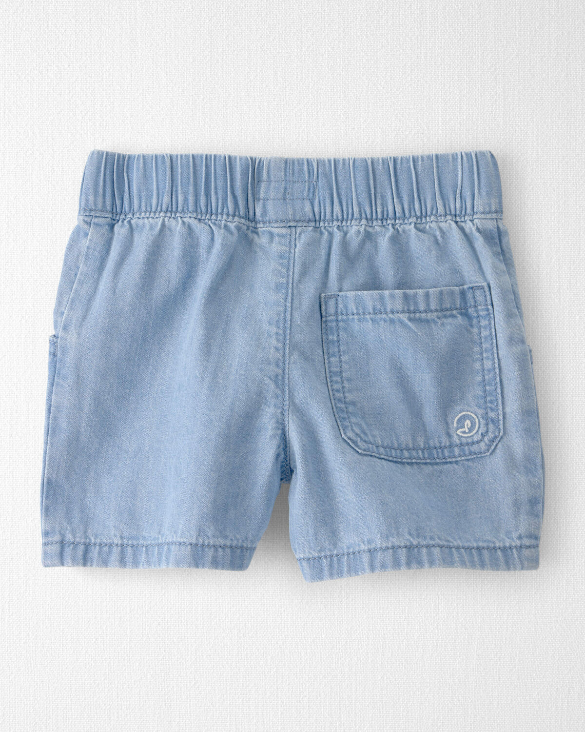 Toddler Organic Cotton Chambray Shorts - Image 3