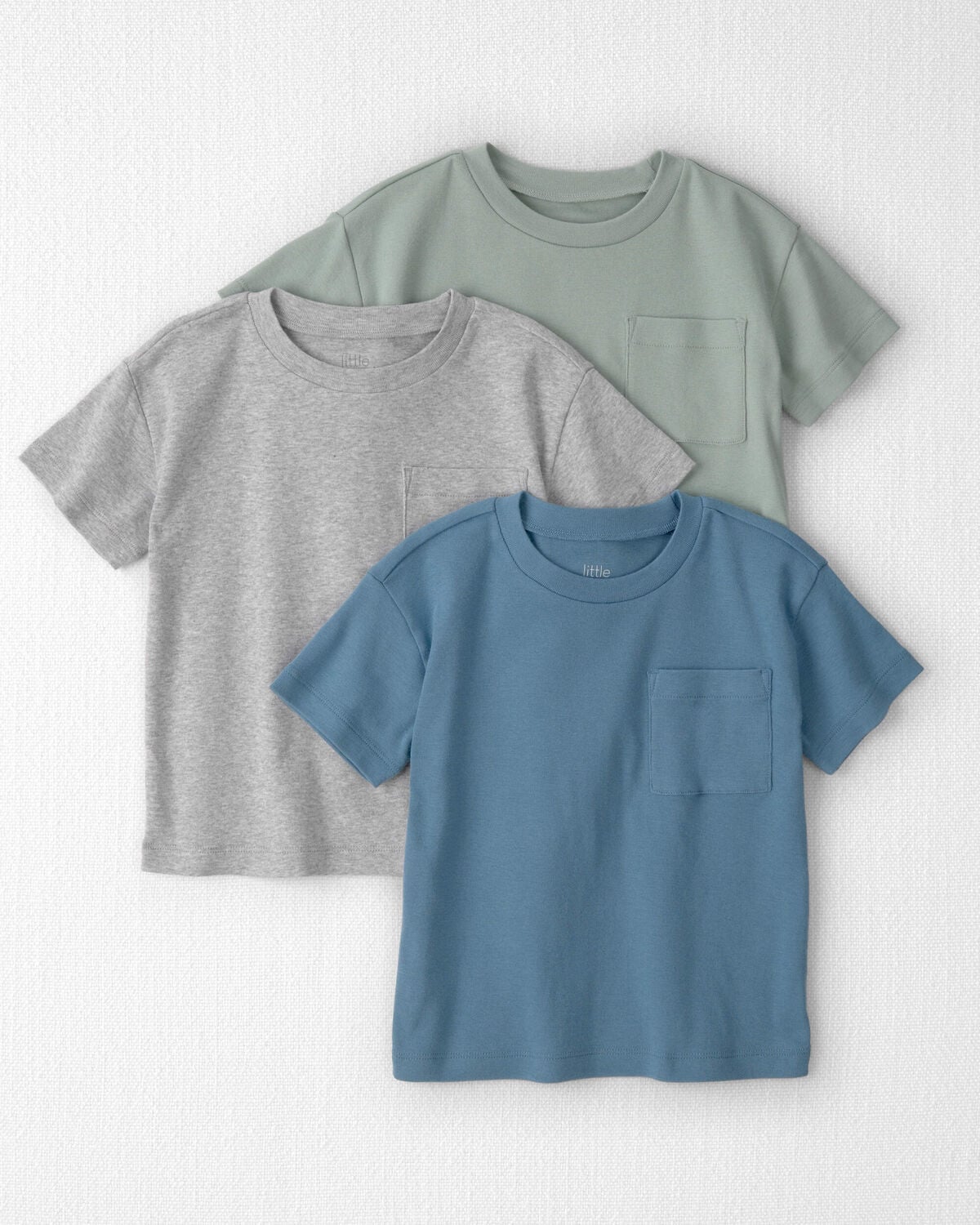 Toddler Boy 3-Pack Organic Cotton Pocket Tees