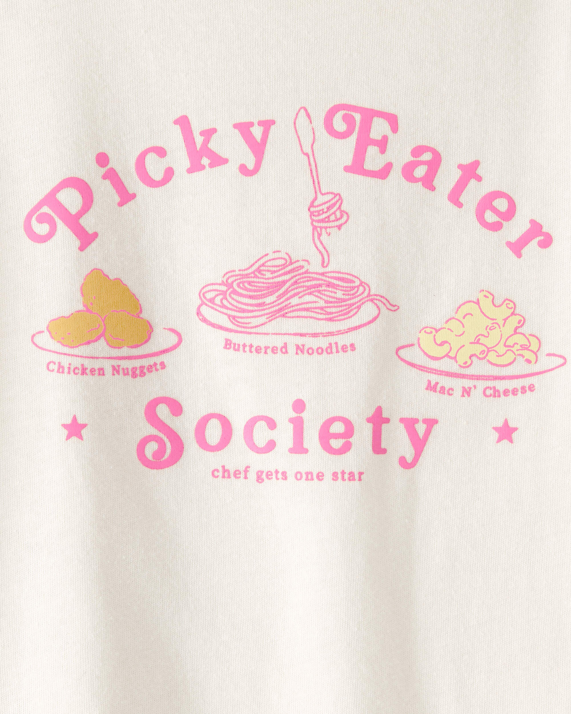 Toddler Girl 'Picky Eater' Graphic Tee - Cream - Image 3