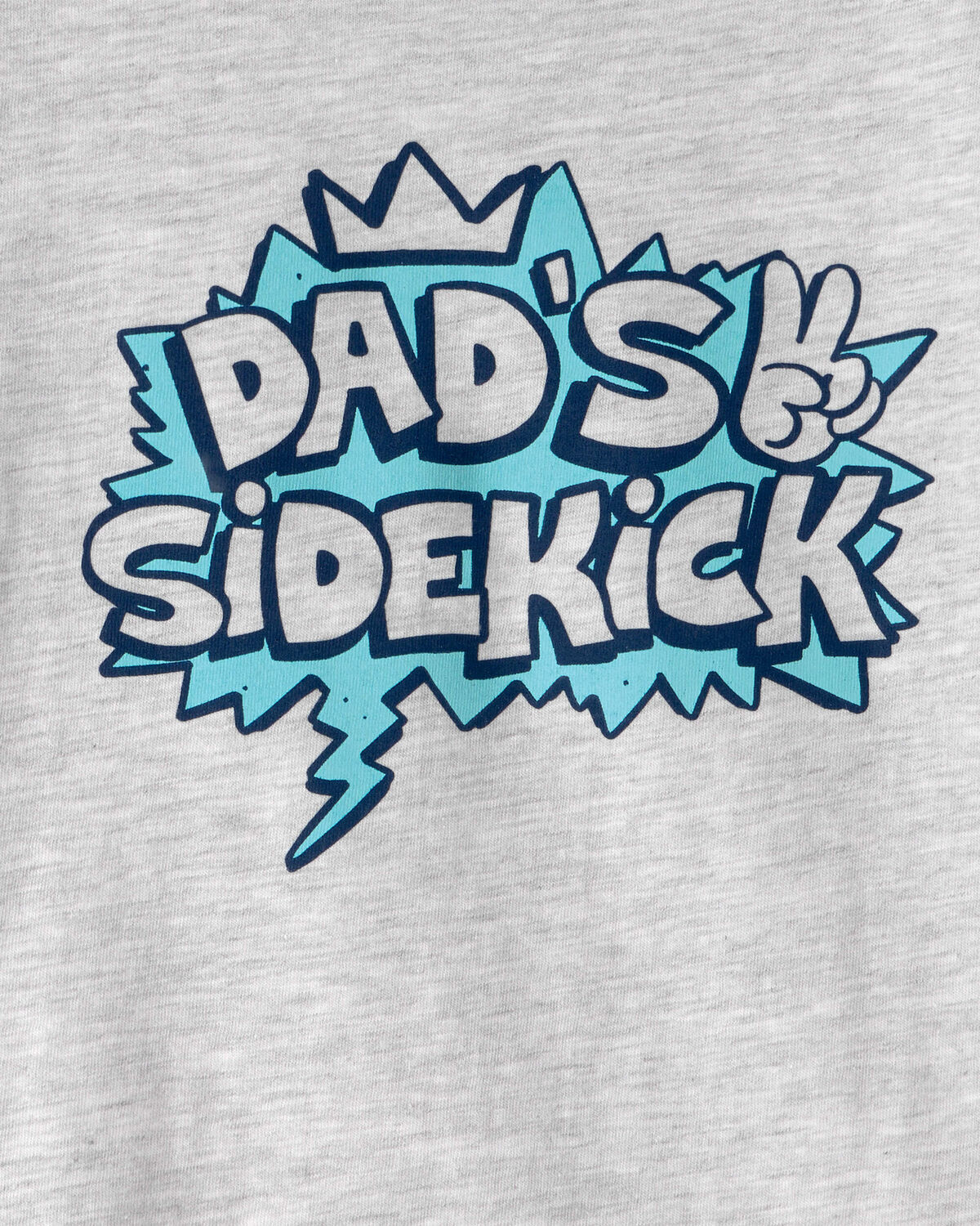 Toddler Boy Father's Day 'Dad's Sidekick' Graphic Tee - Grey - Image 2