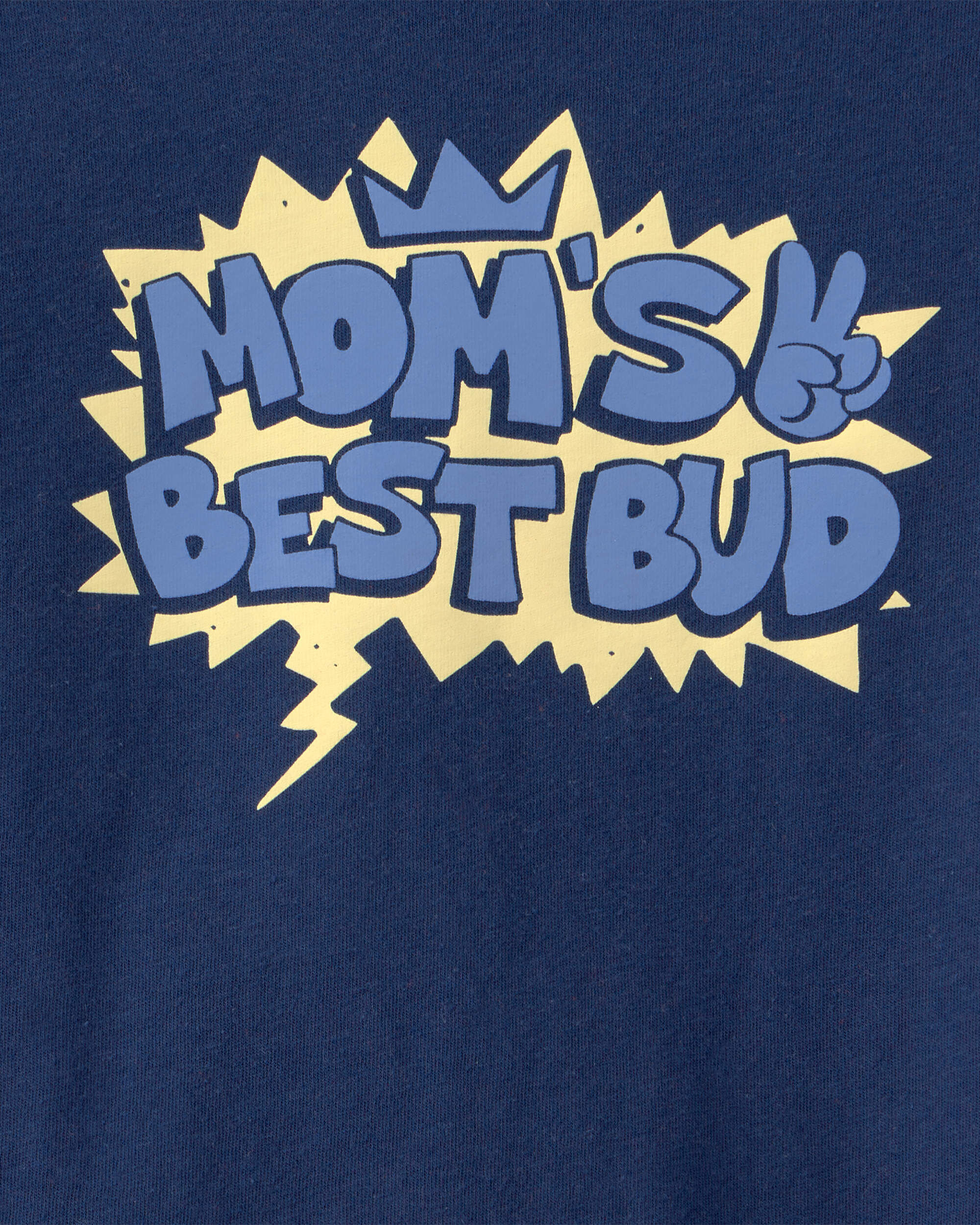 Toddler Boy 'Mom's Best Bud' Graphic Tee - Blue - Image 3