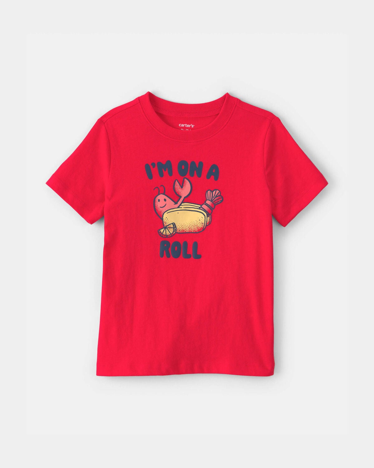 Toddler 'I'm on a Roll' Lobster Graphic Tee - Red