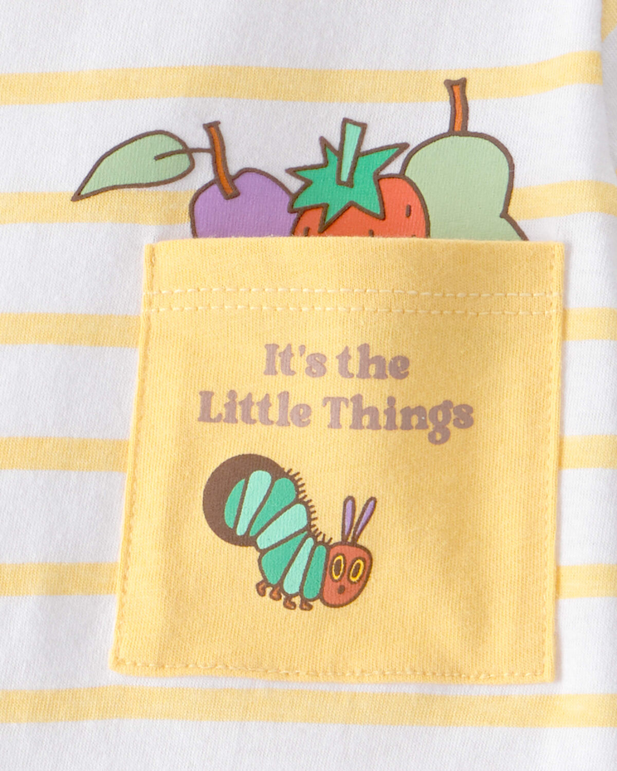 Toddler The Very Hungry Caterpillar™ Striped Pocket Tee - Yellow/White - Image 3