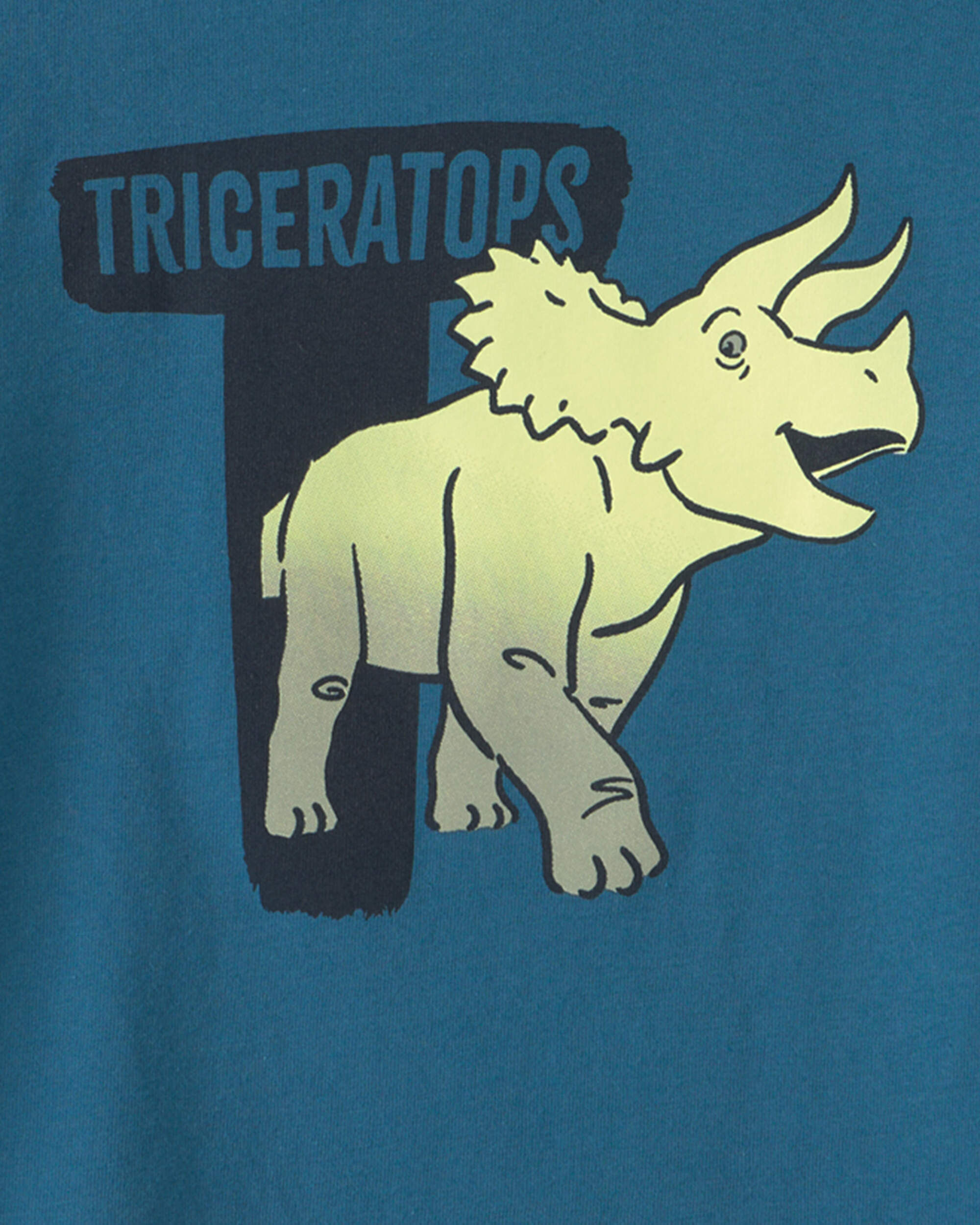 Toddler Boy Triceratops Dinosaur Graphic Tee - Blue - Image 3