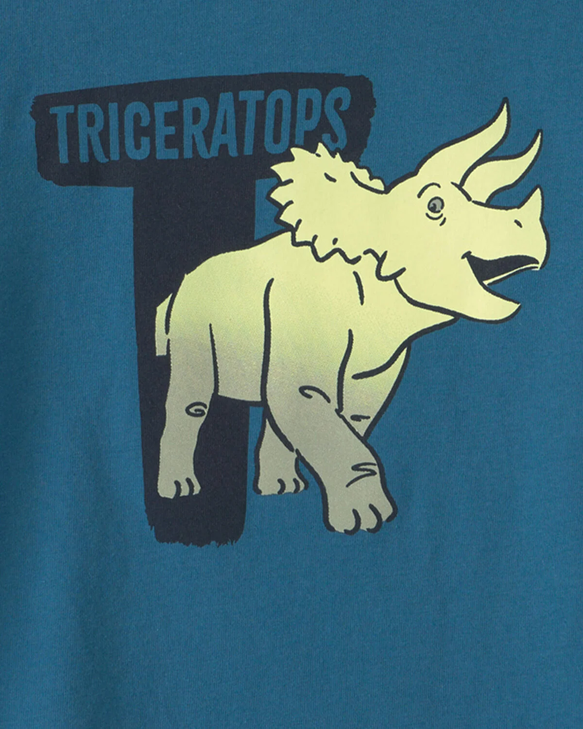 Toddler Boy Triceratops Dinosaur Graphic Tee - Blue - Image 2