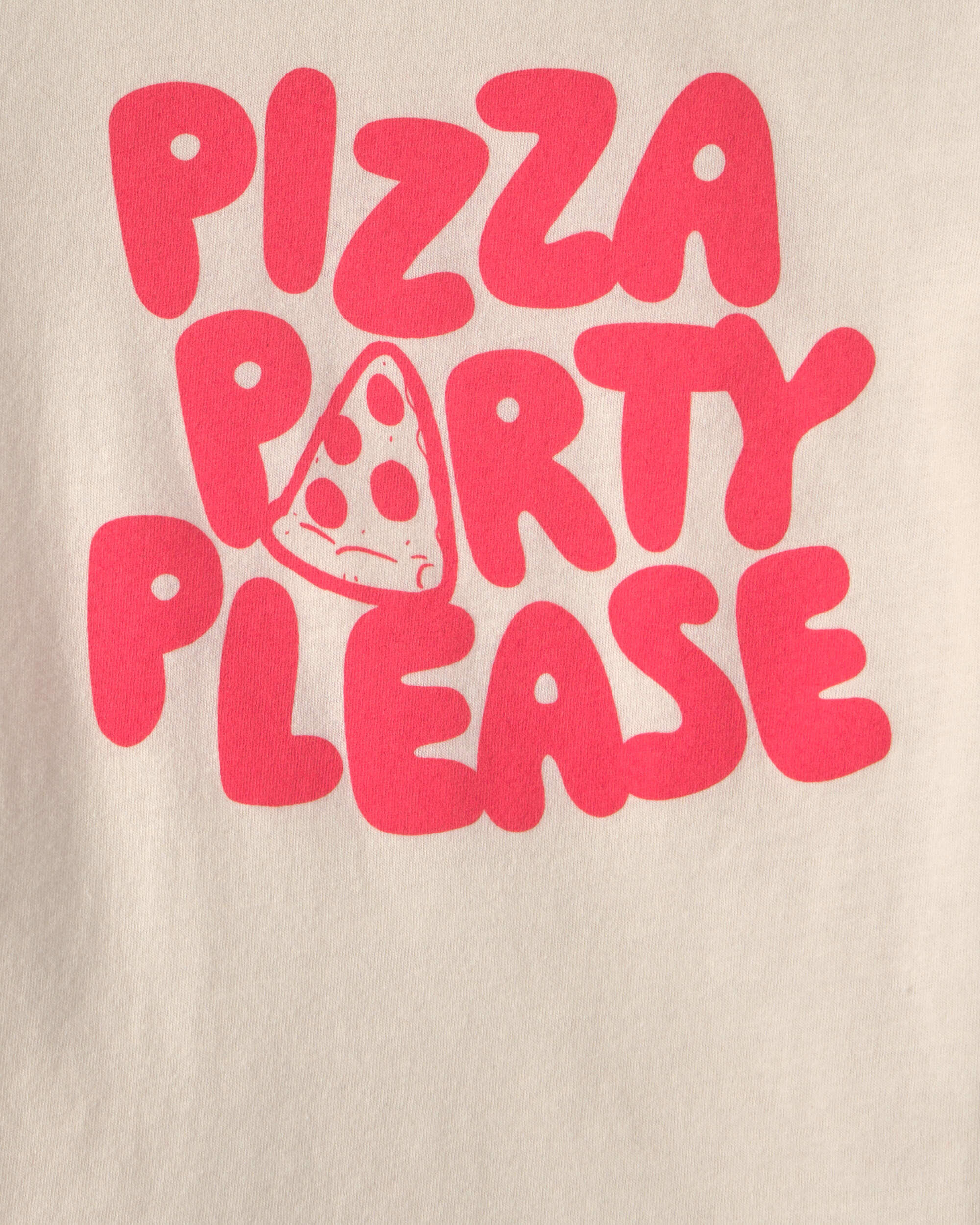 Toddler Pizza Graphic Tee - Cream - Image 3