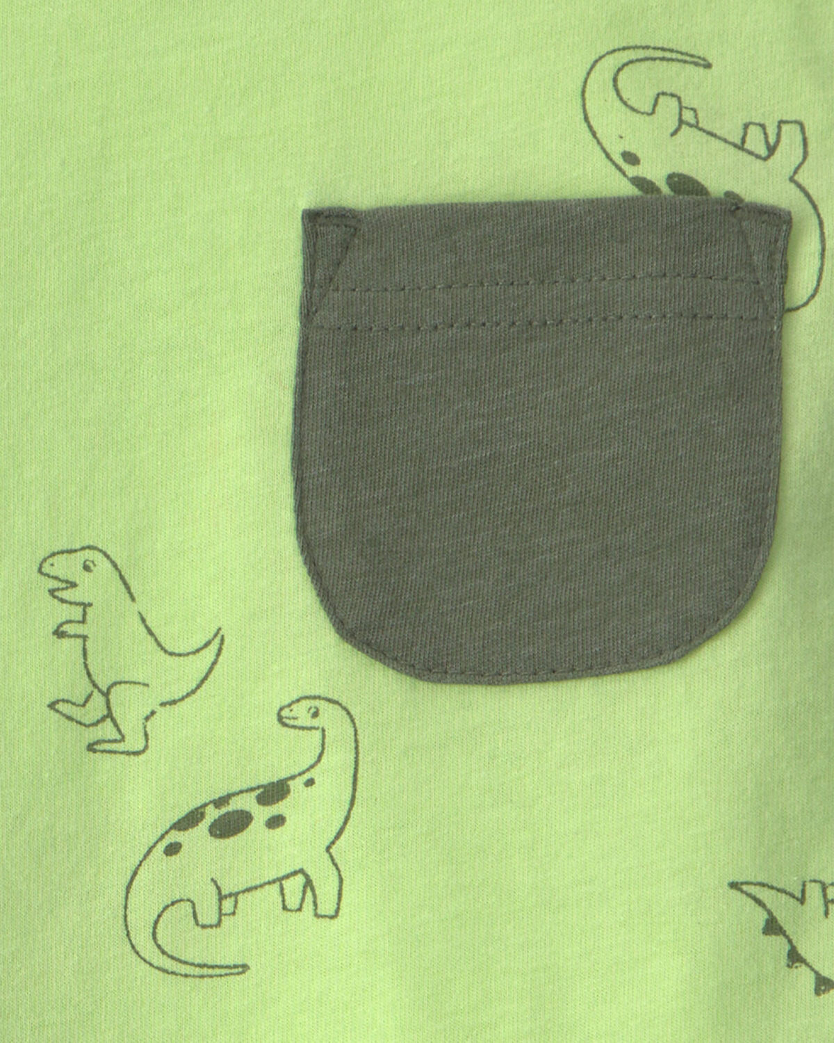 Toddler Boy 2-Piece Dinosaur Top & Short Set - Green - Image 3