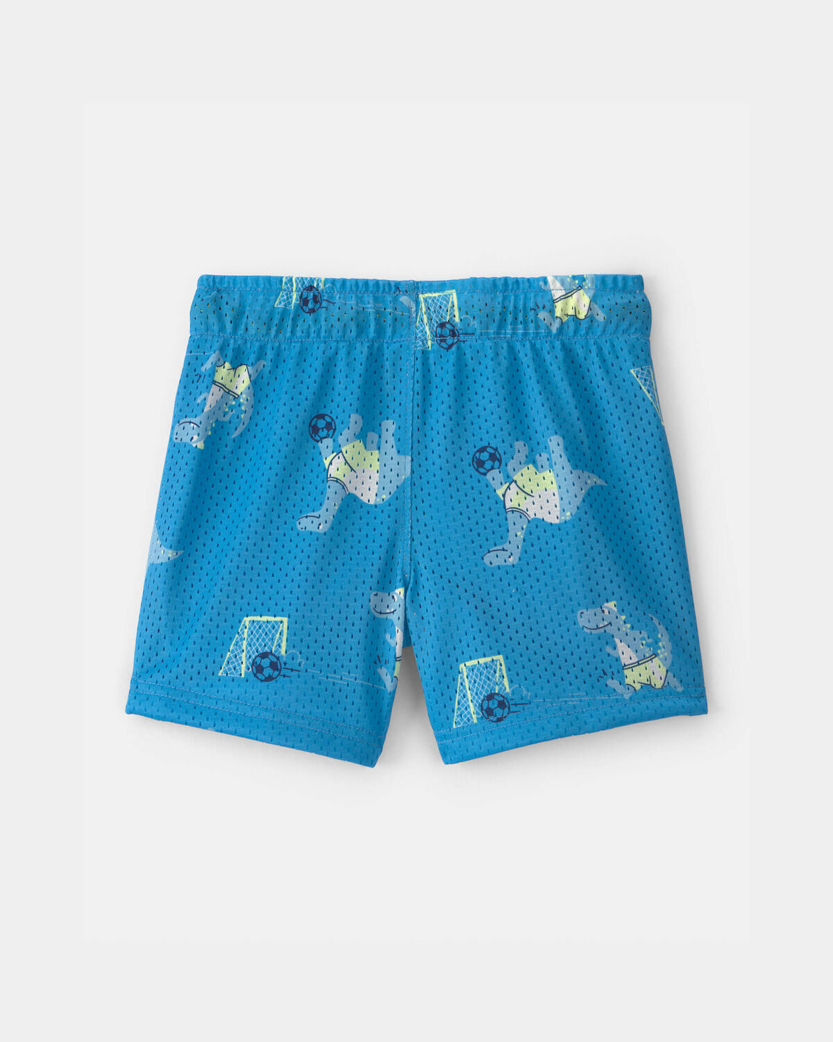 Toddler Boy Dinosaur Soccer Mesh Shorts - Blue - Image 2